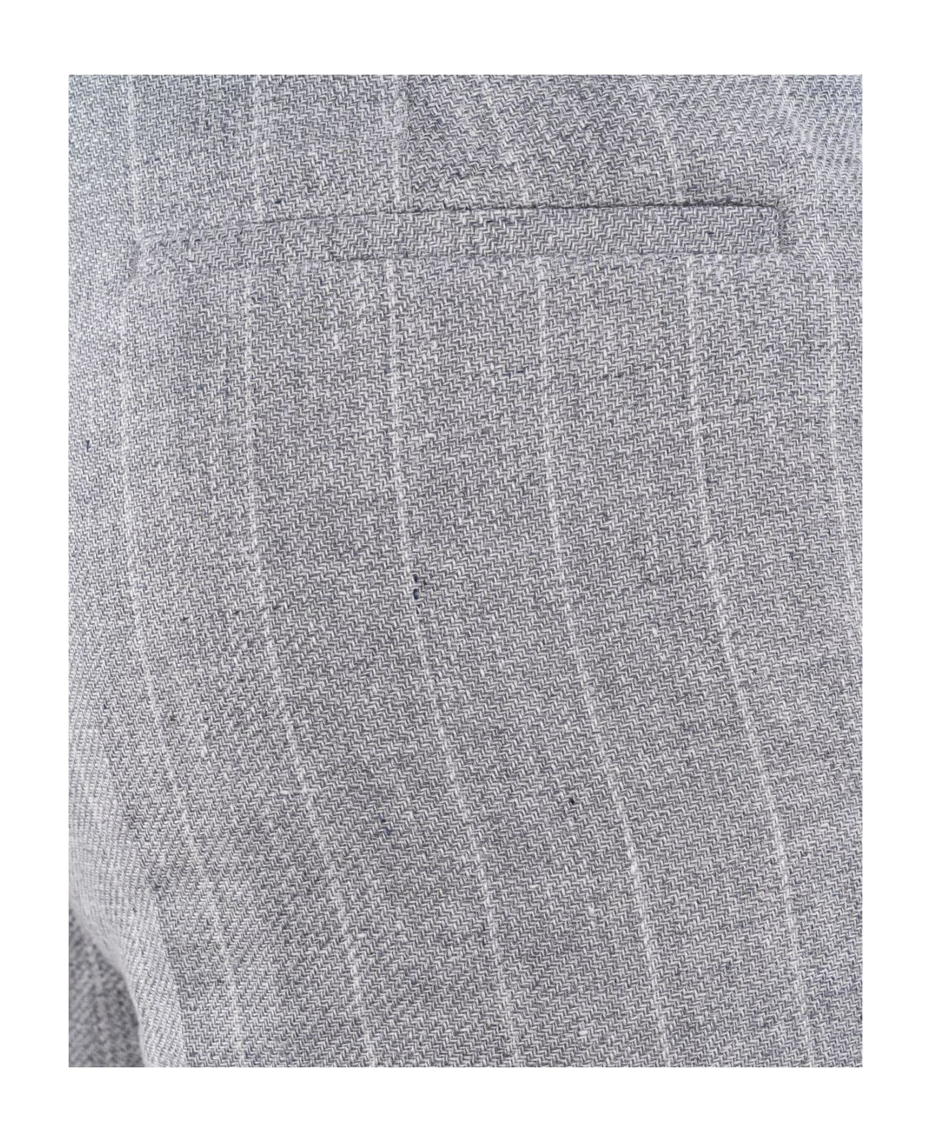 Brunello Cucinelli Pinstripe Tailored Trousers - Grey
