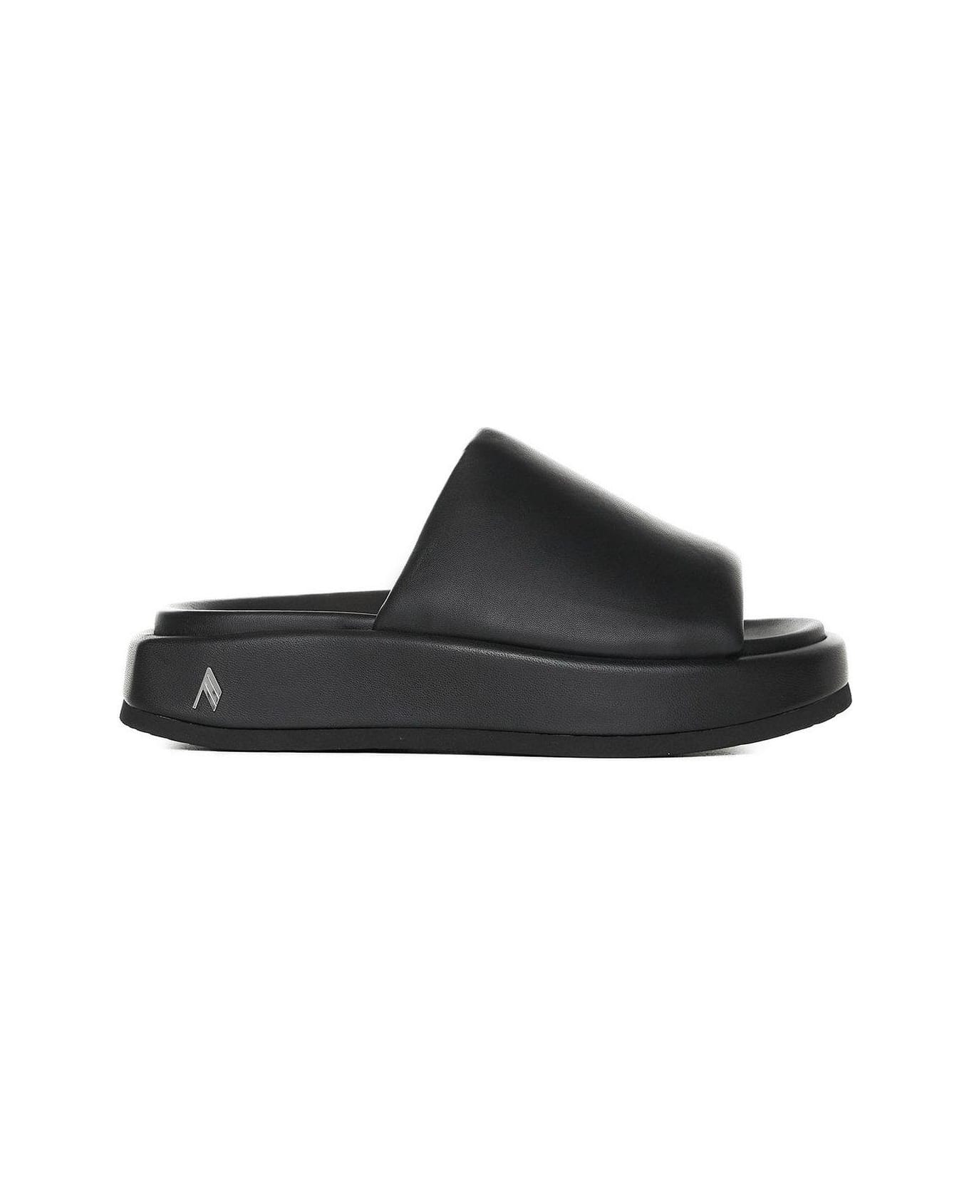 The Attico Mia Flatform Sandals - Black