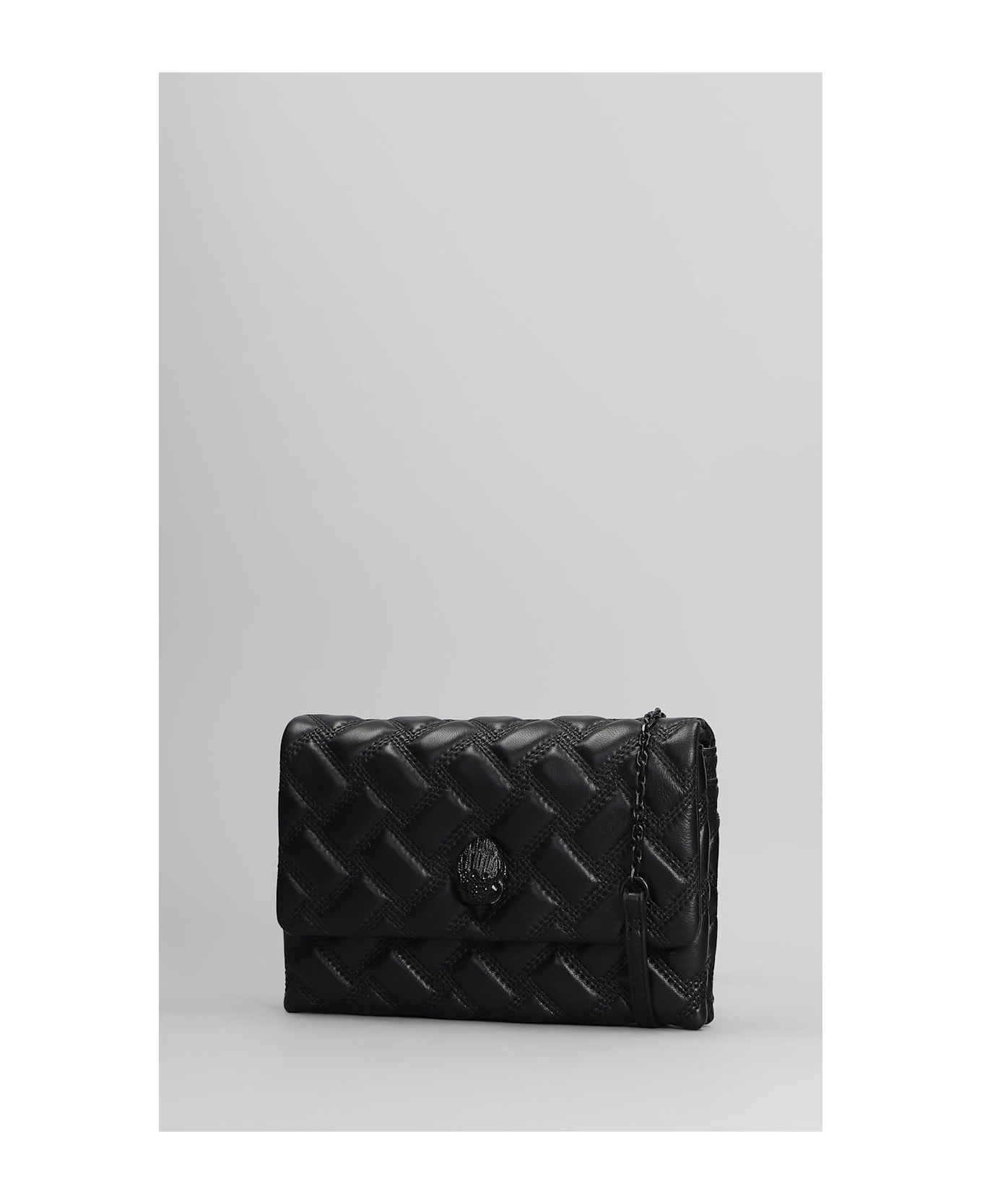 Kurt Geiger Kensington Duet Dr Shoulder Bag In Black Leather - black