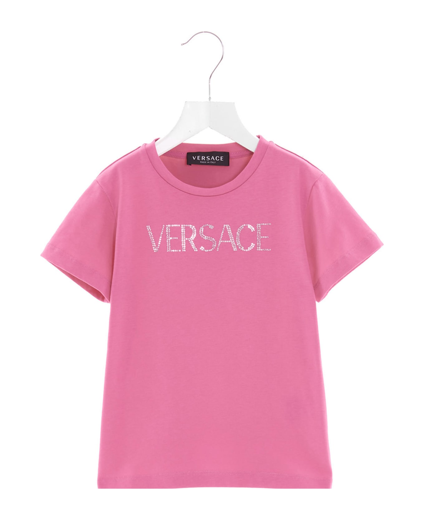 Versace Crystal Logo T-shirt - Pink