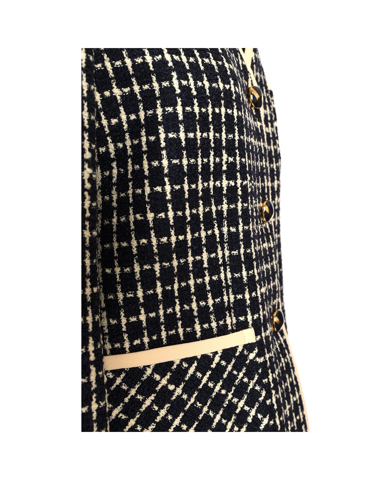 Valentino Garavani Bouclé Jacket - NAVY/AVORIO