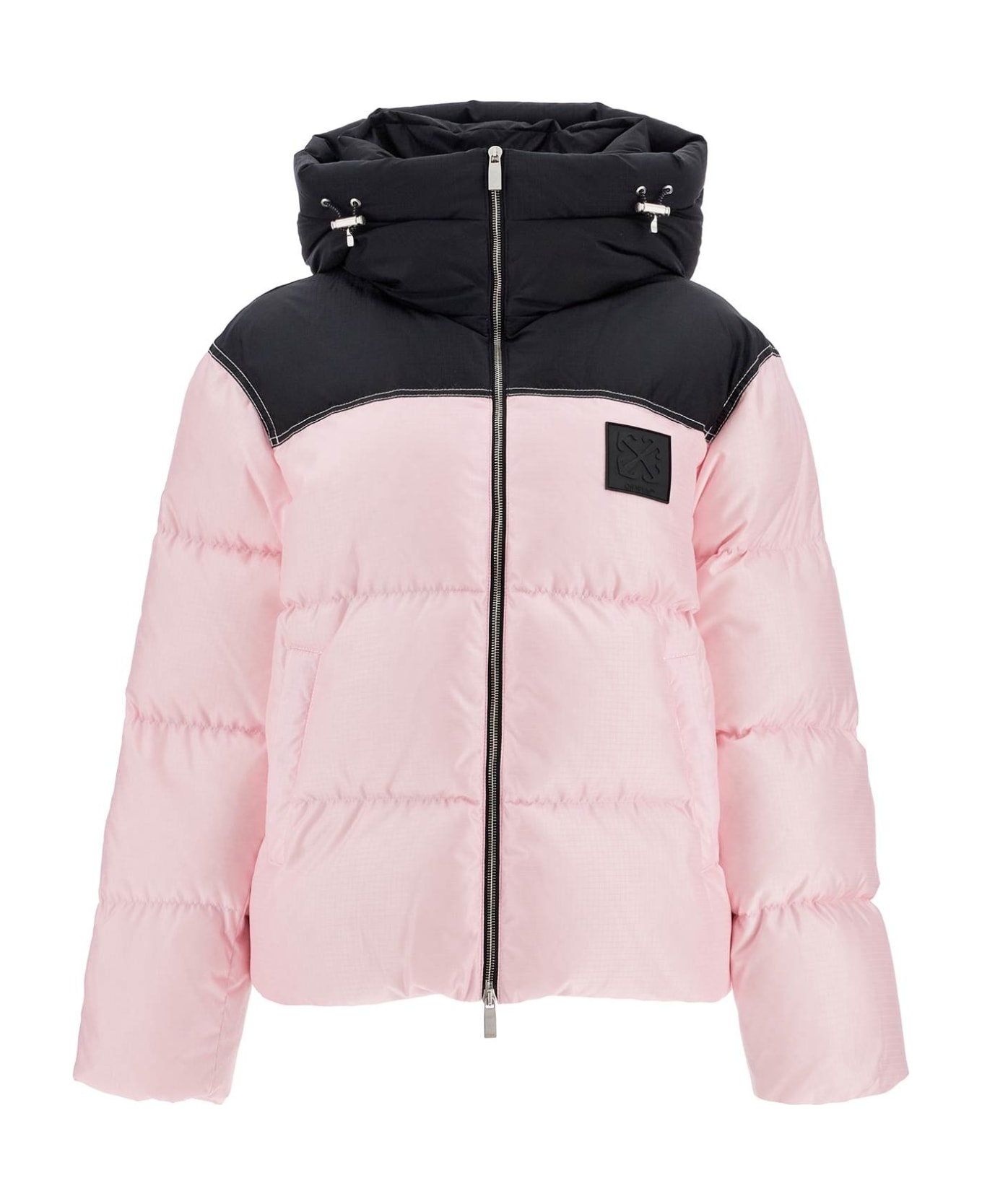 Off-White Oversized Down Jacket With - CHALK PINK - BLACK (Pink)