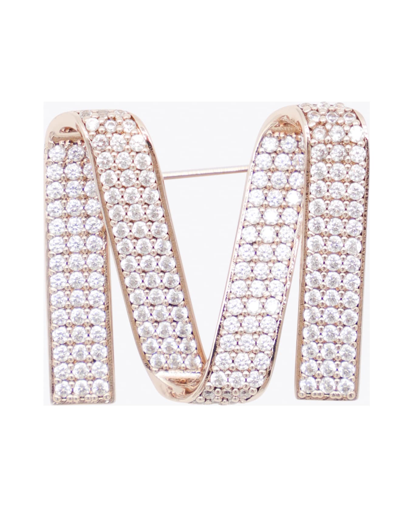 Max Mara Metal Grosgrain M Pin - Brown