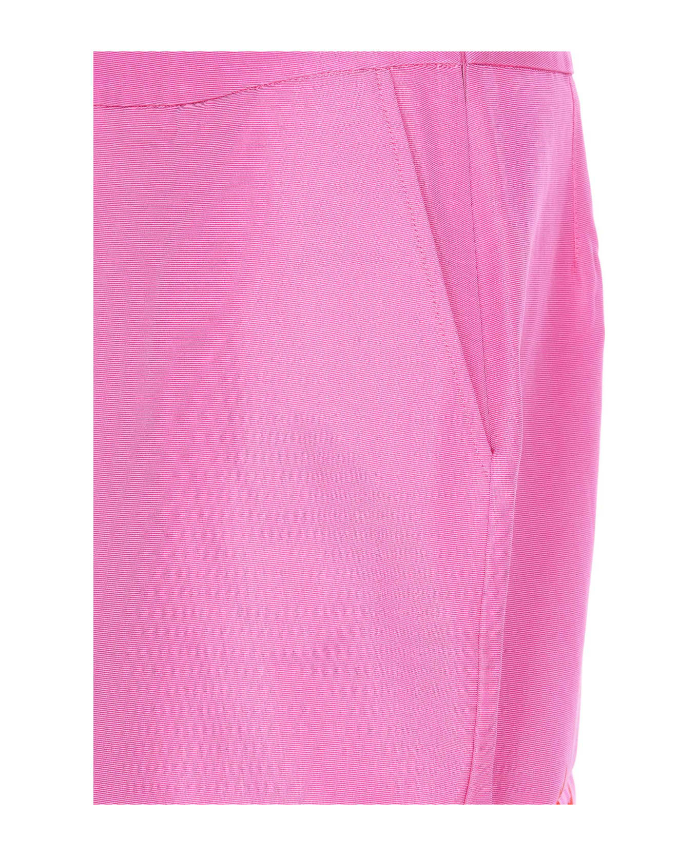 Essentiel Antwerp Pink And Red Floral Print Midi Skirt - Pink スカート