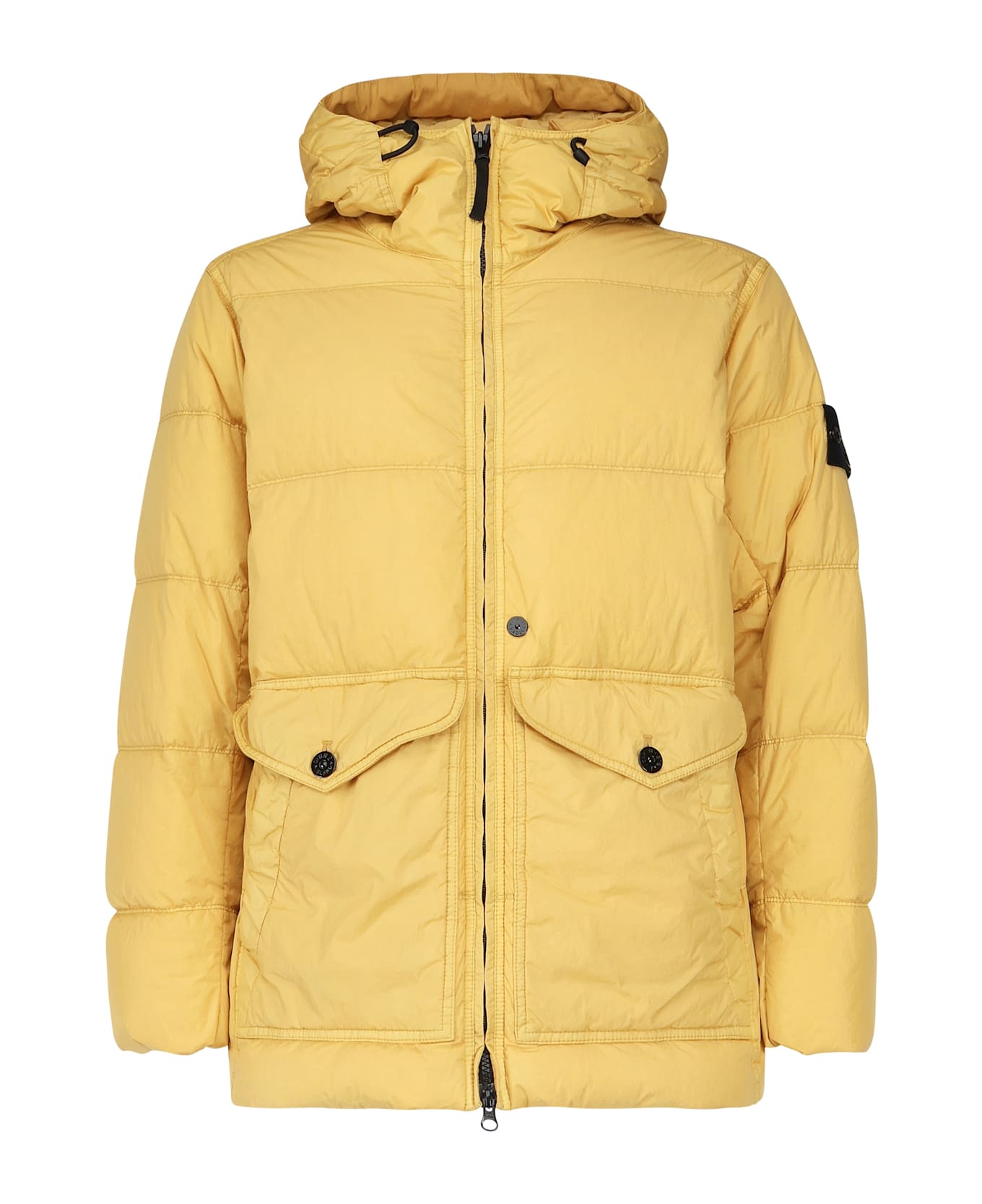 Stone Island Crinkle Reps Windproof Down Jacket R-ny - Yellow