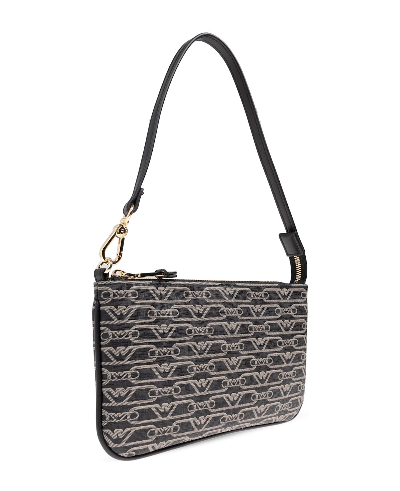 Emporio Armani Shoulder Bag With Monogram - BLACK/NEUTRALS