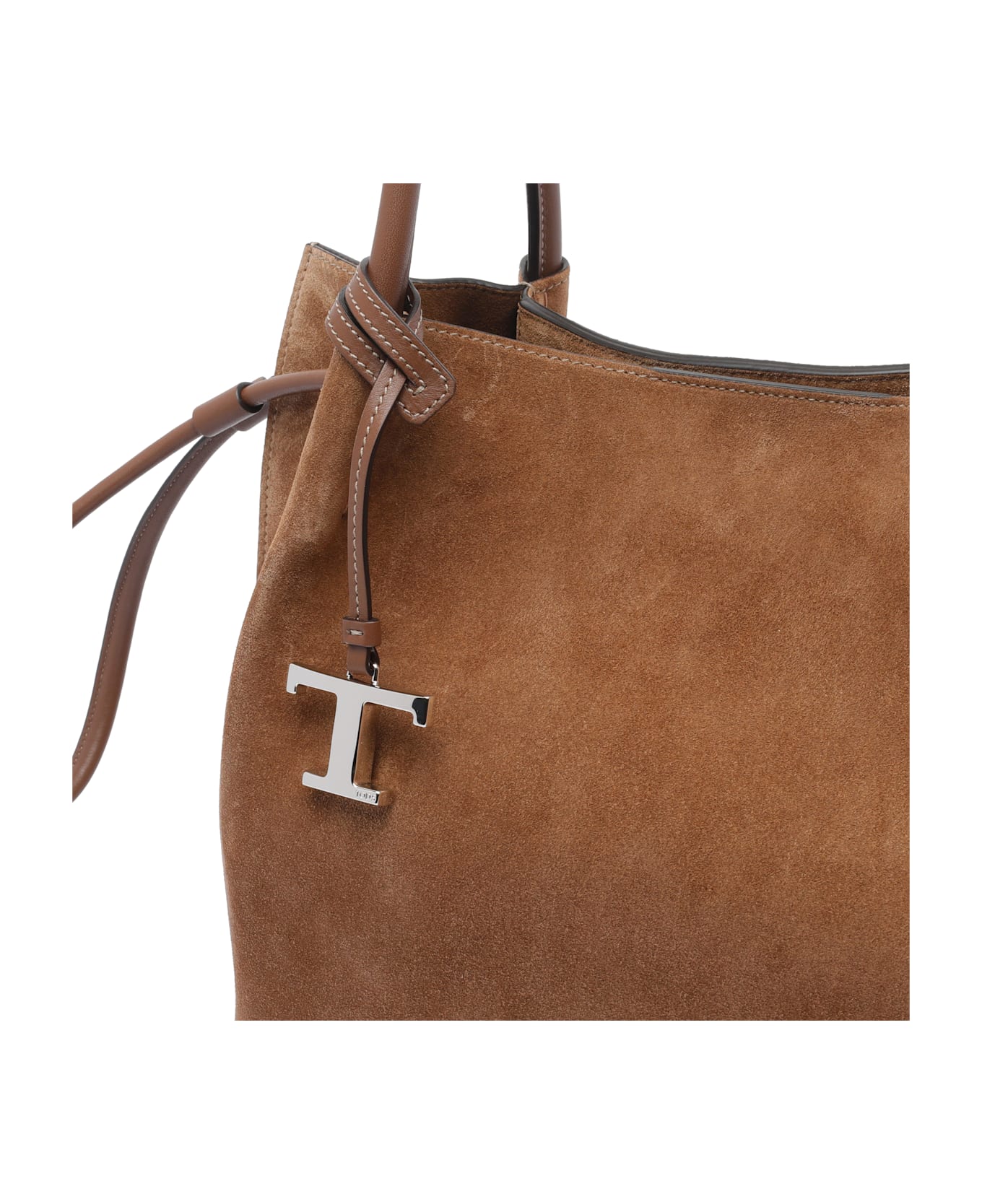 Tod
s Medium Suede Bucket Bag - Brown