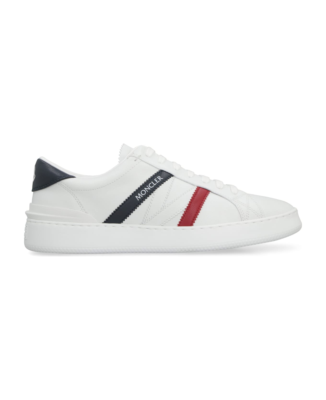 Moncler Monaco Leather Low-top Sneakers - White スニーカー