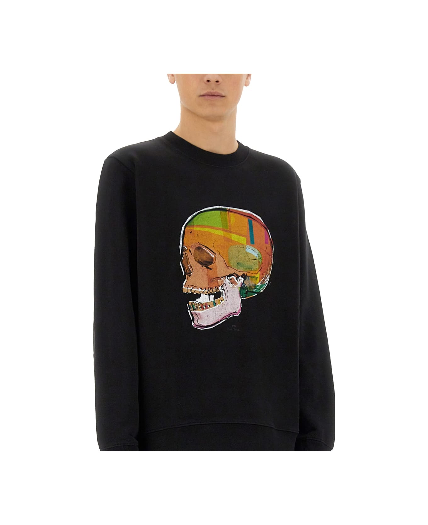 PS by Paul Smith "skull Sketch" Print Sweatshirt - BLACK