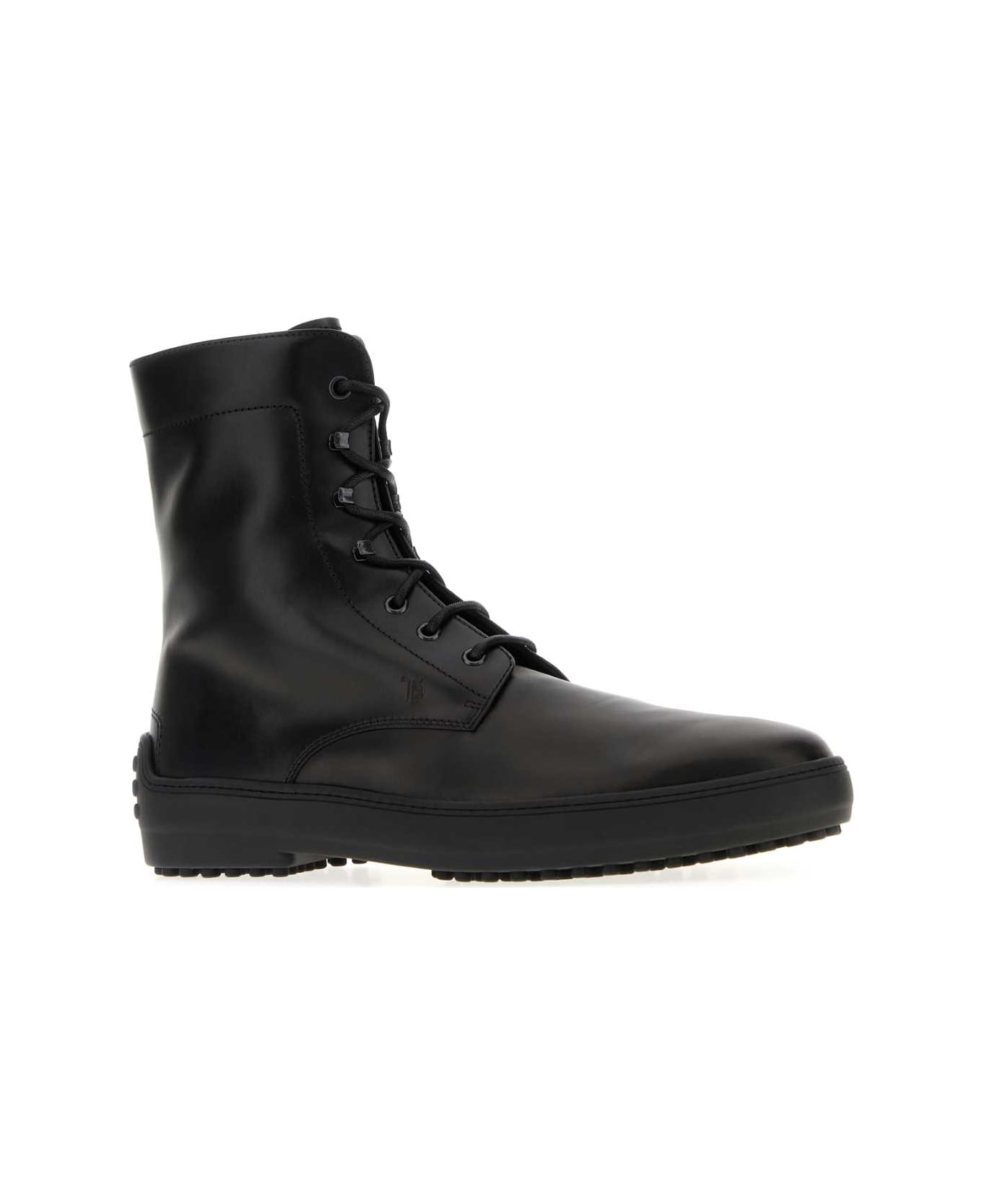 Tod
s Black Leather Ankle Boots - NERO