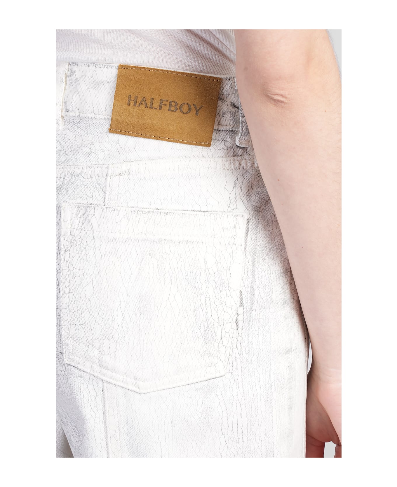 HALFBOY Jeans In White Denim - white