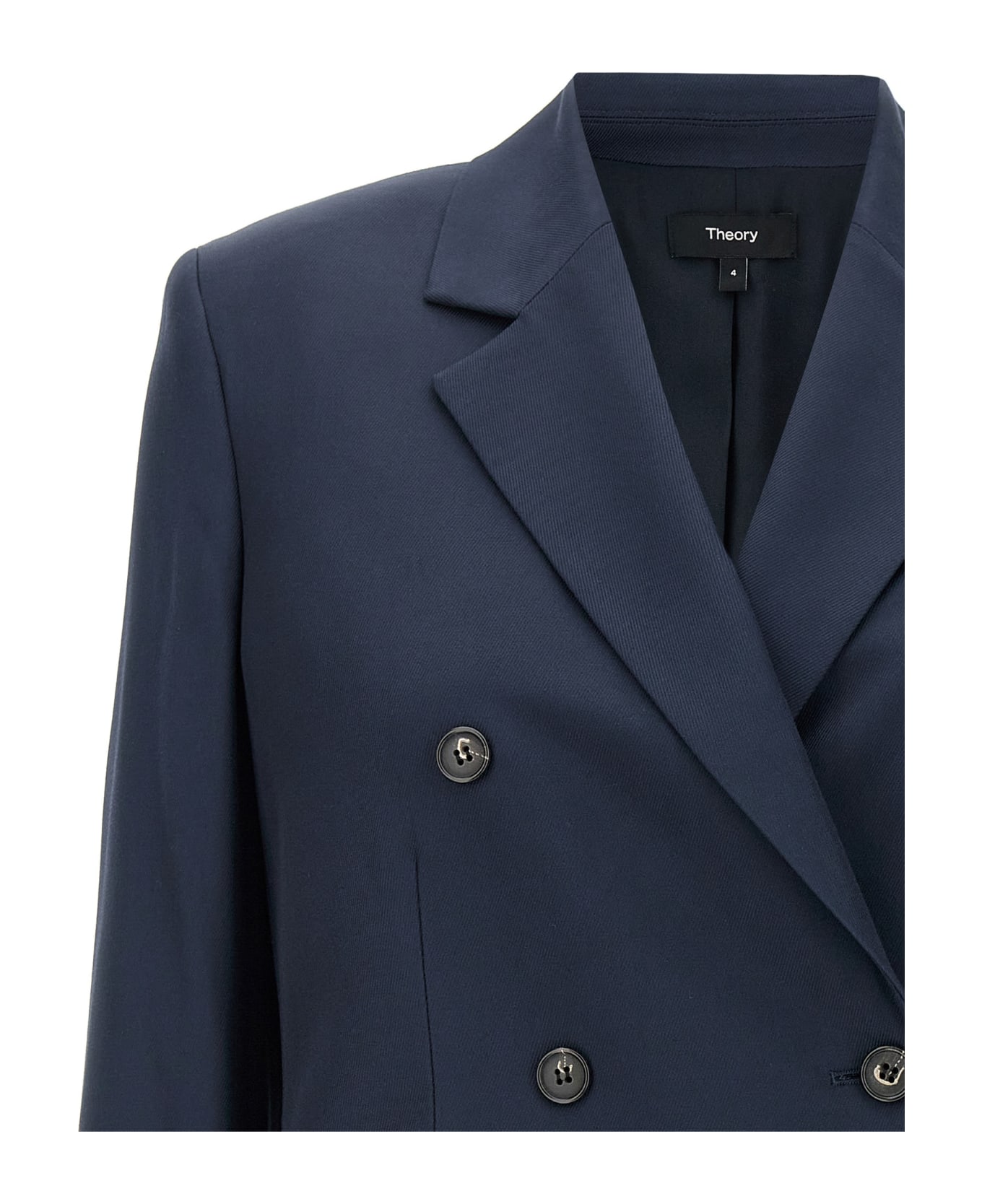 Theory Double-breasted Blazer - Blue