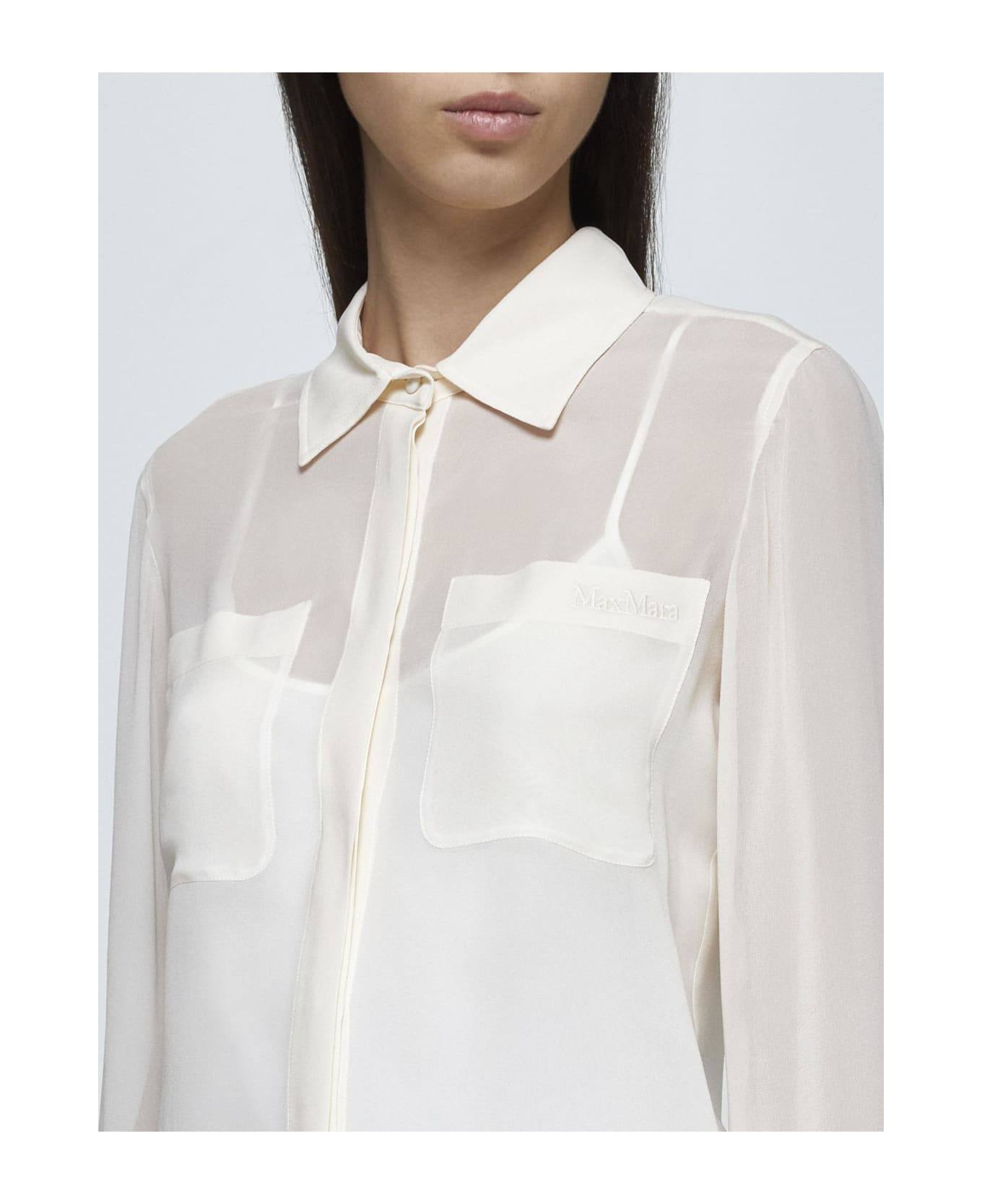 Max Mara Ercole Silk Shirt - Vanilla