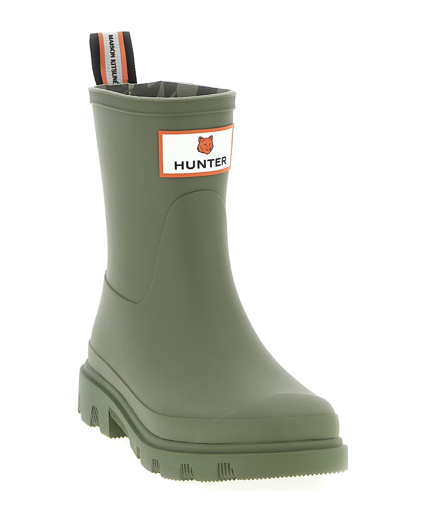 Maison Kitsuné X Hunter 'downpour' Ankle Boots - Green