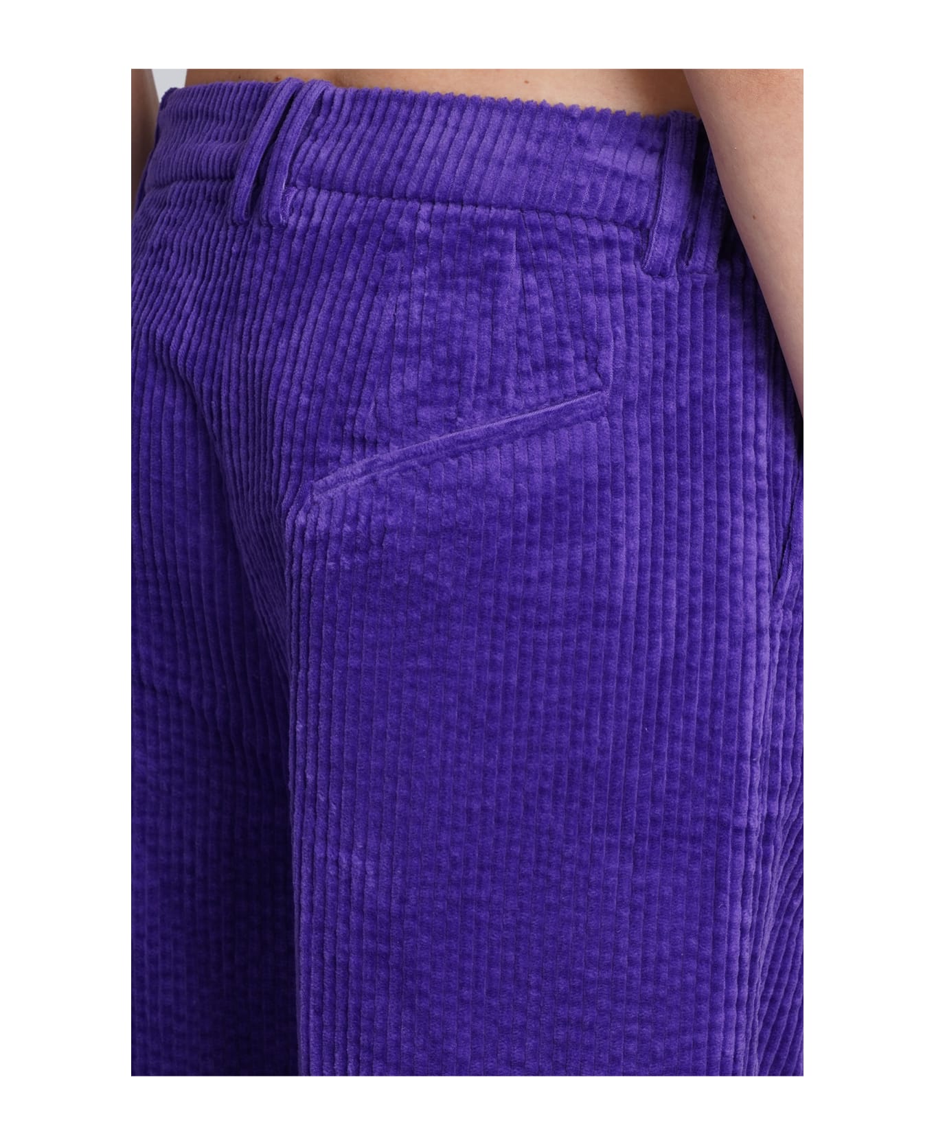 Ganni 'corduroy' Purple Corduroy Pants - 764 ボトムス
