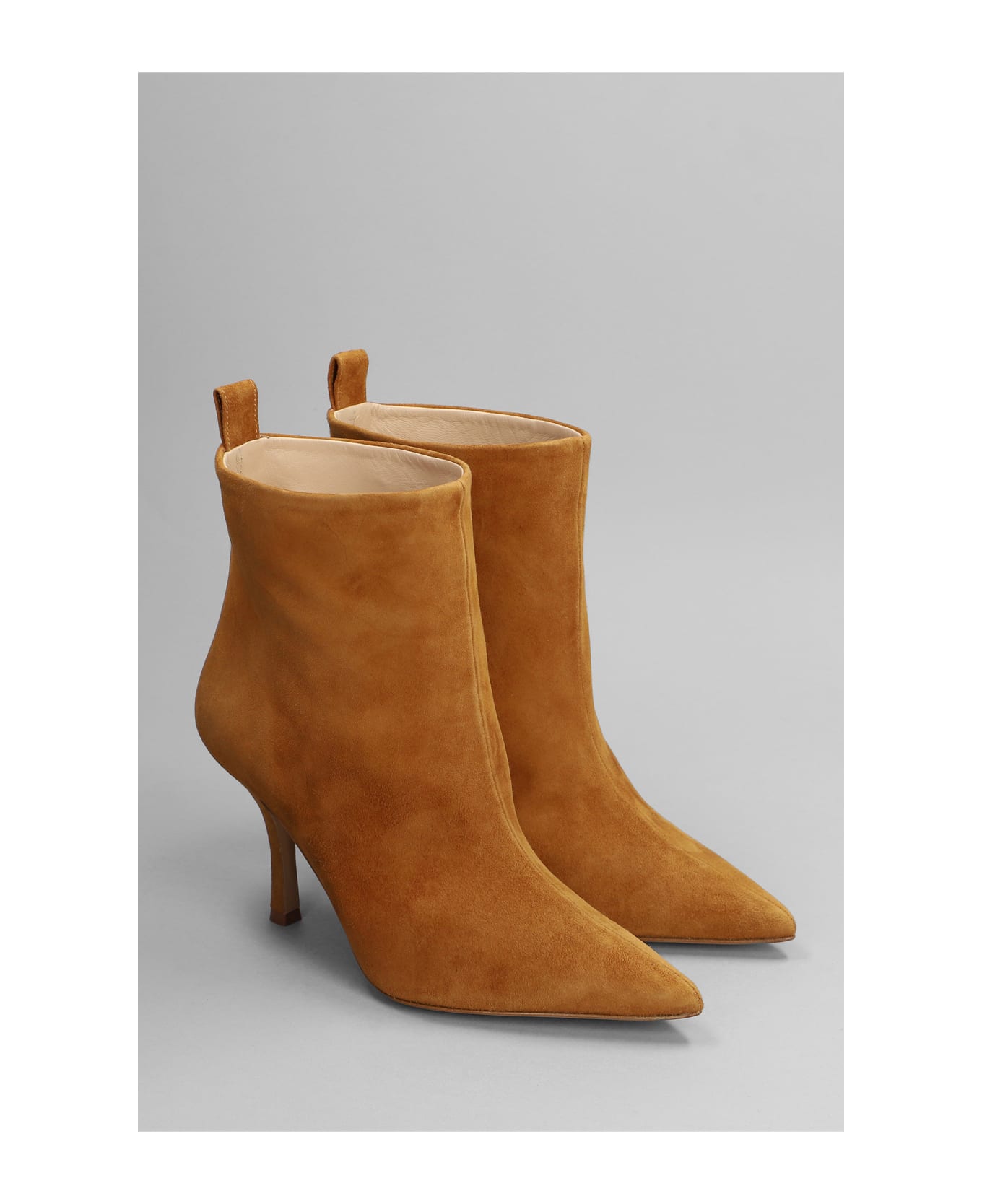 Marc Ellis Decisa High Heels Ankle Boots In Leather Color Suede - leather color