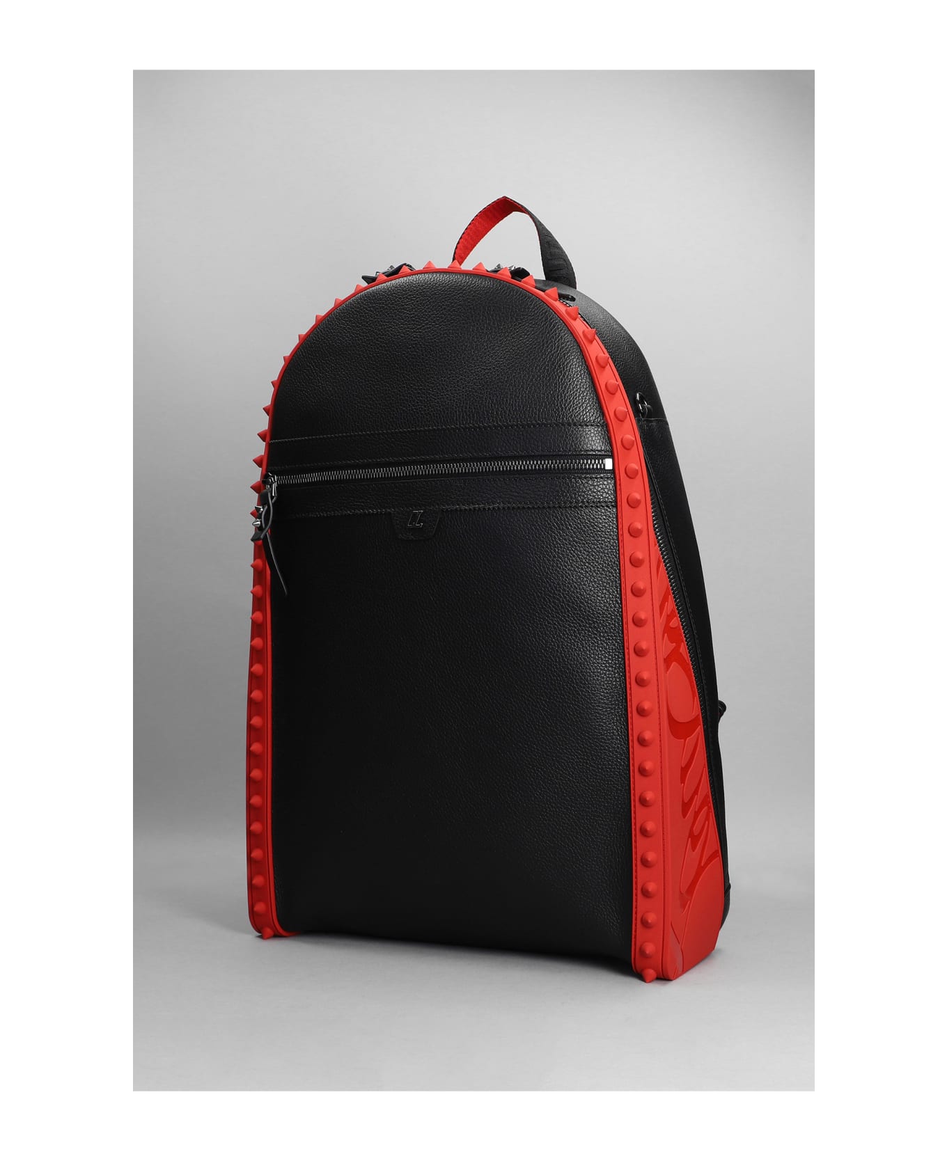 Christian Louboutin Backparis Backpack In Black Canvas - Black/loubi/black バックパック