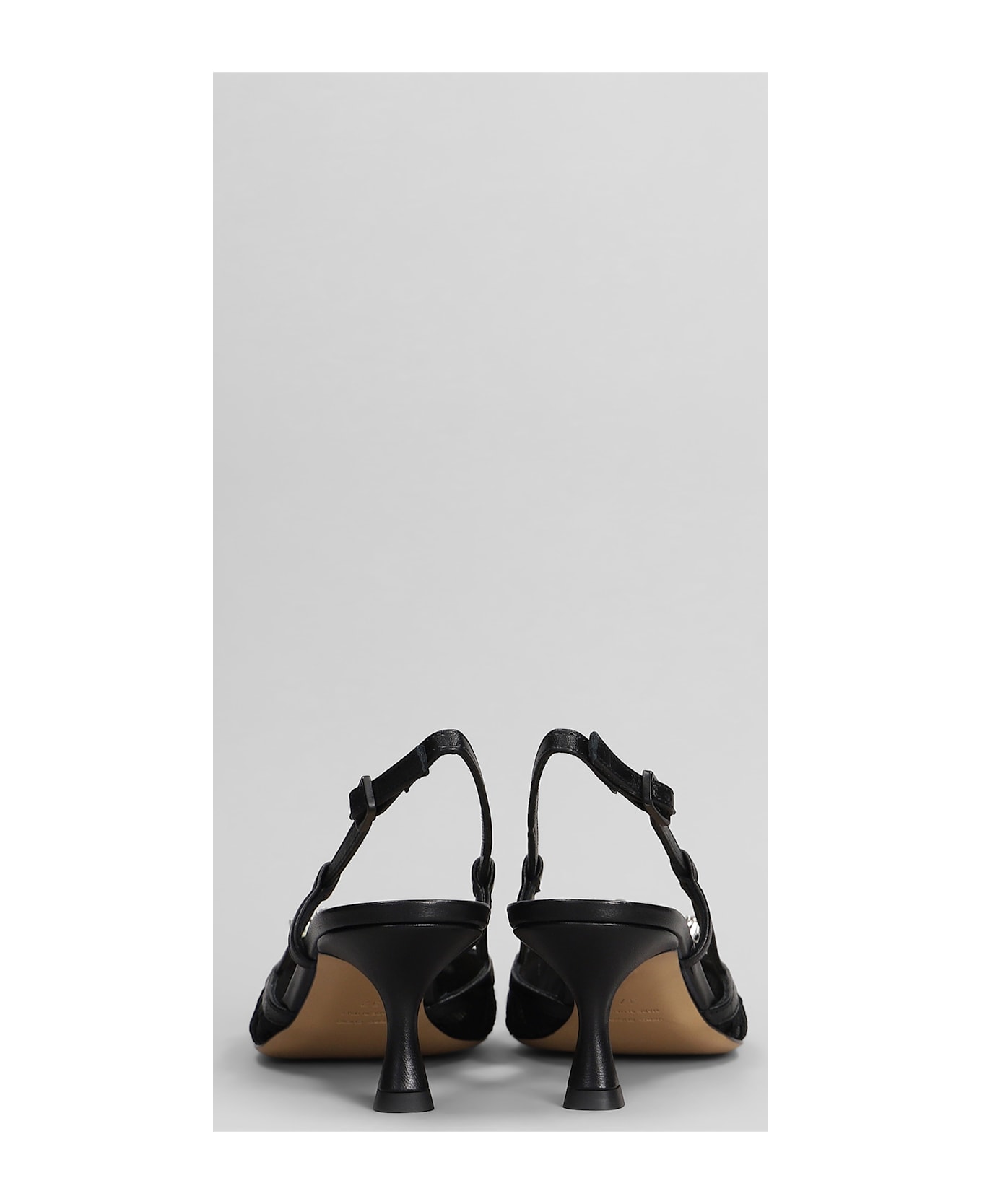 Roberto Festa Vittoria Pumps In Black Leather And Fabric - black