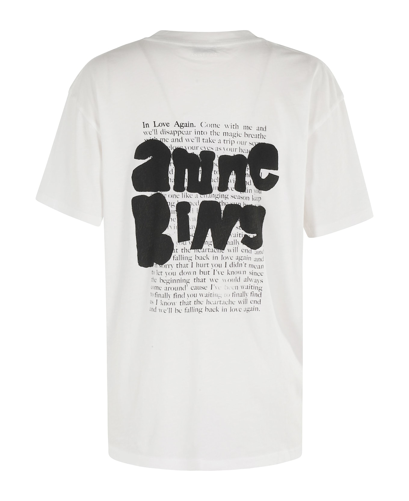 Anine Bing Walker Tee Spray Paint - Ivory
