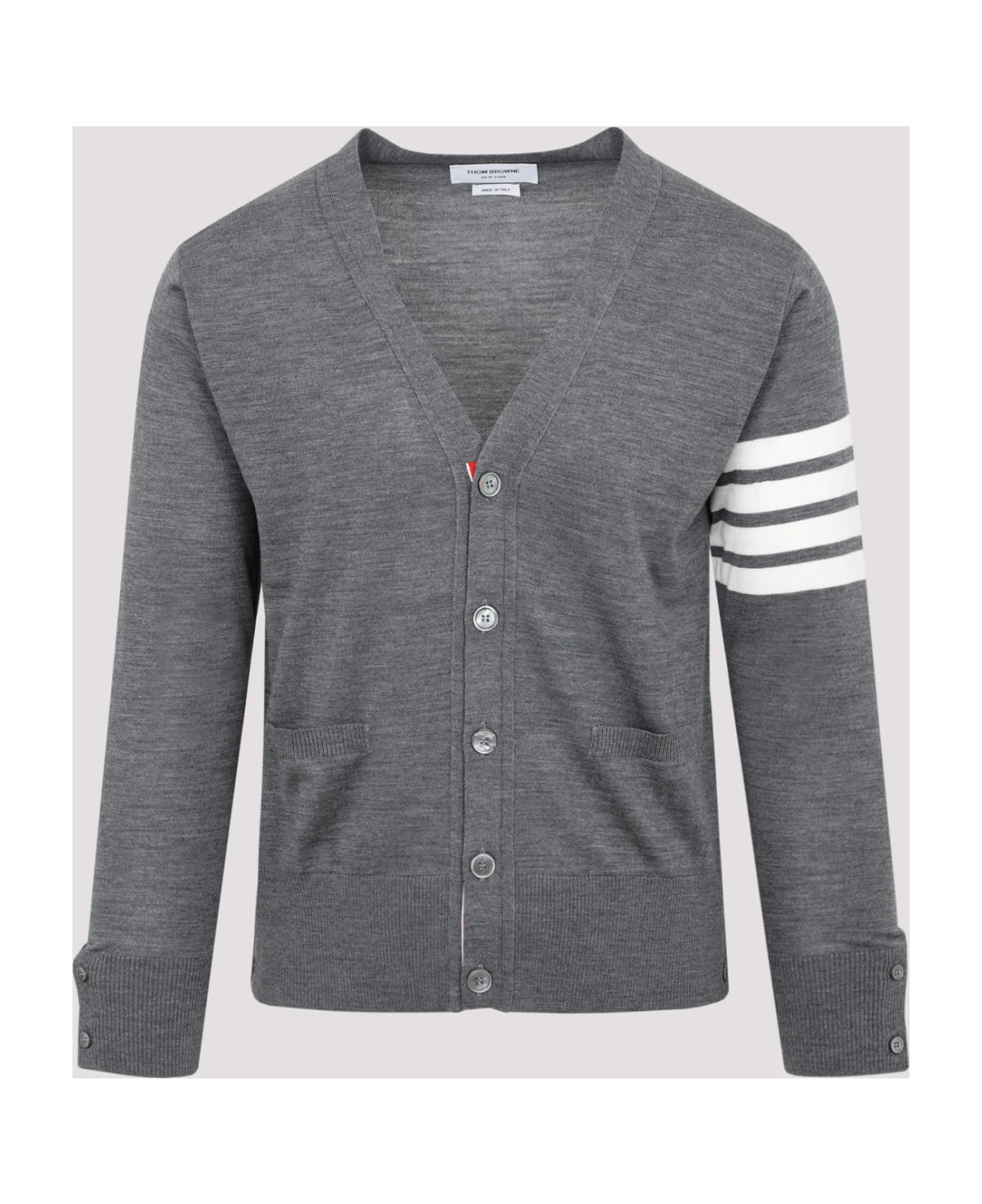 Thom Browne Wool Cardigan - MED GREY