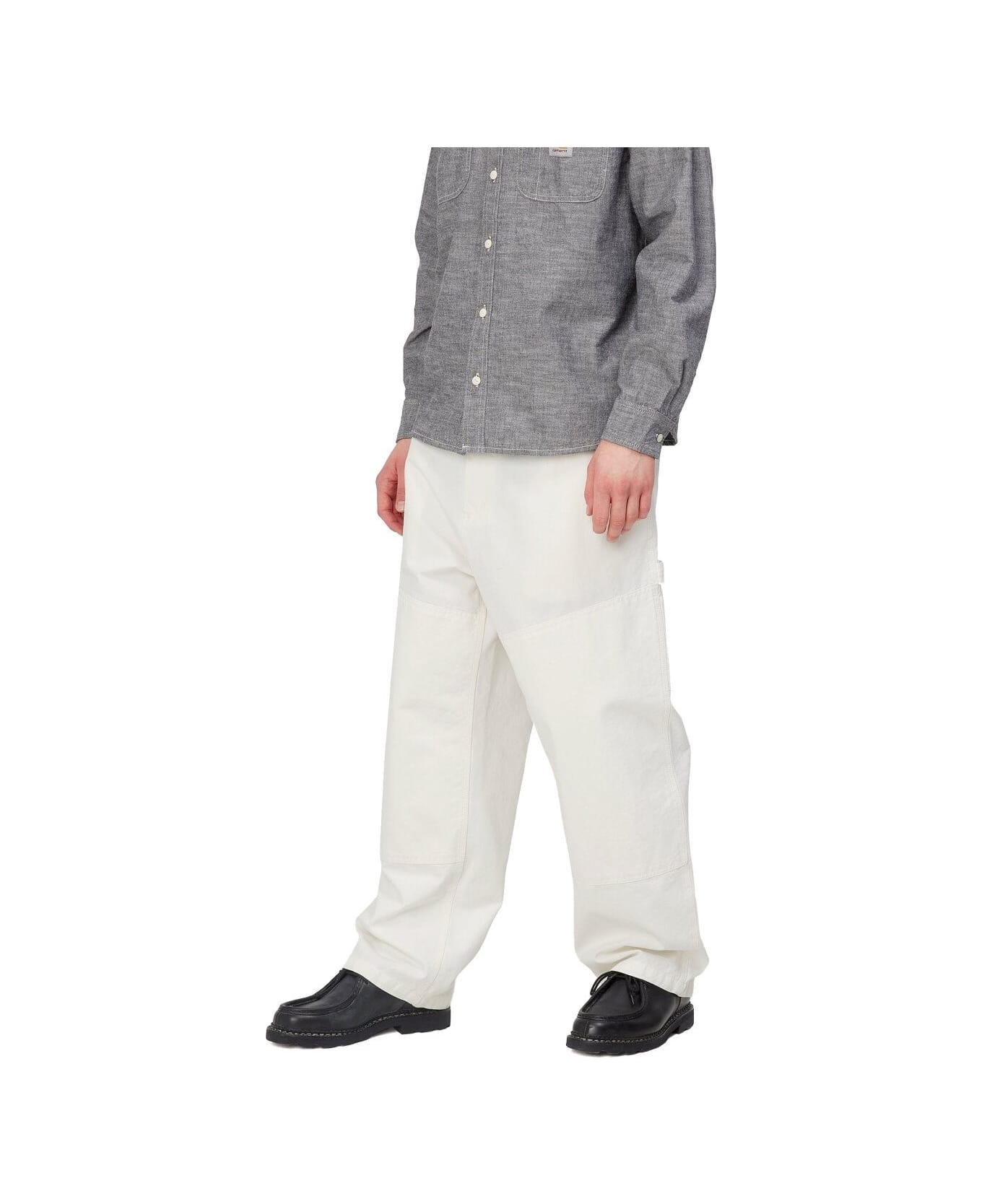 Carhartt Wip Wide Panel Off-white Trousers - Wax Rinsed