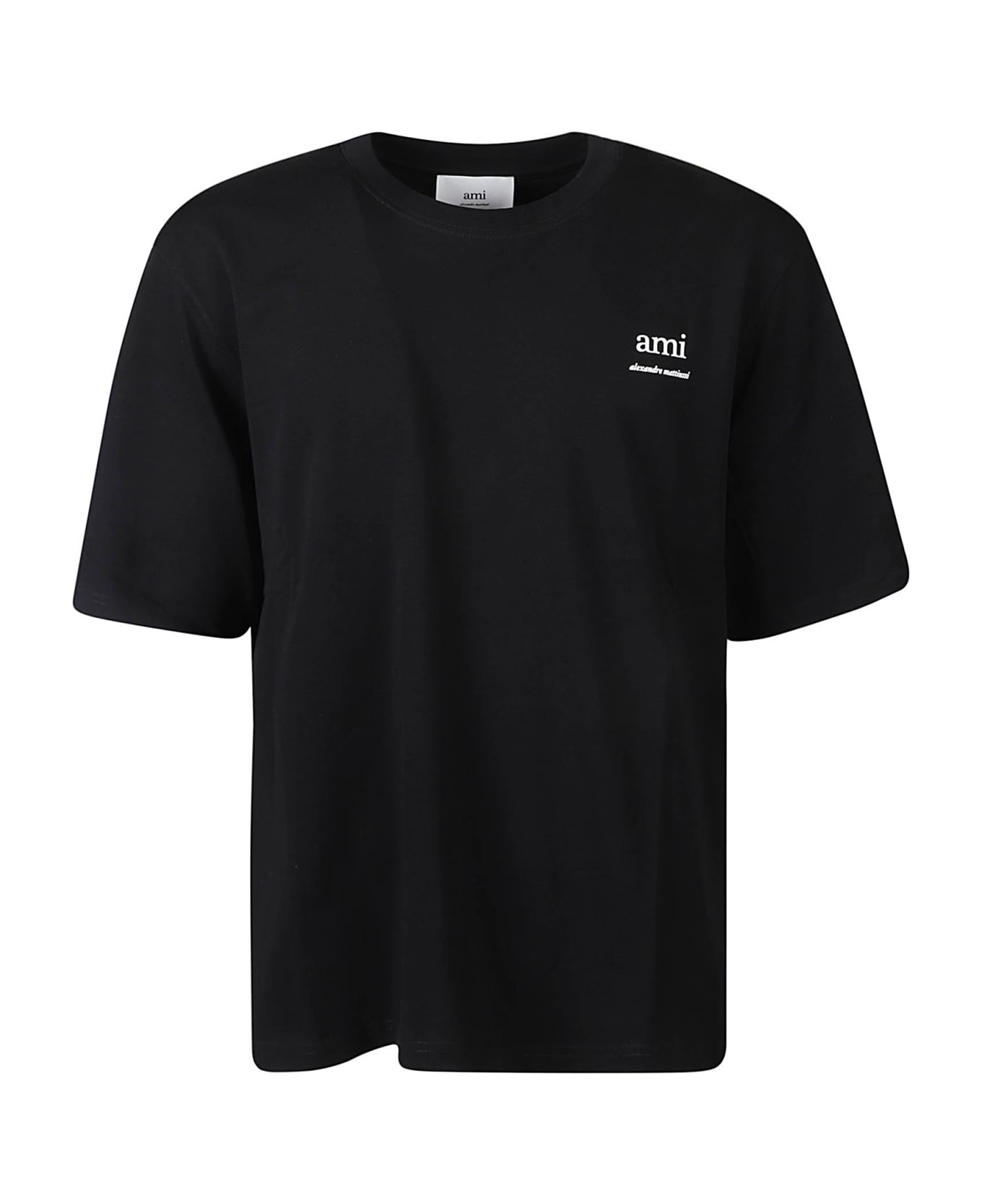 Ami Alexandre Mattiussi Chest Logo Print T-shirt - Black
