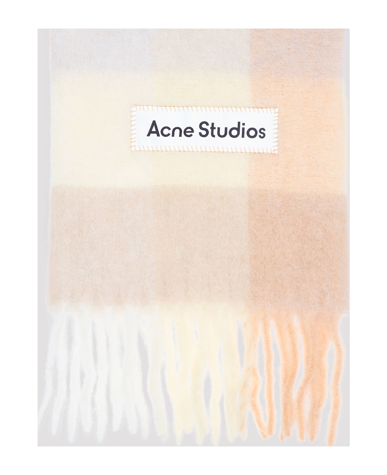 Acne Studios Alpaca Scarf - Peach White Beige