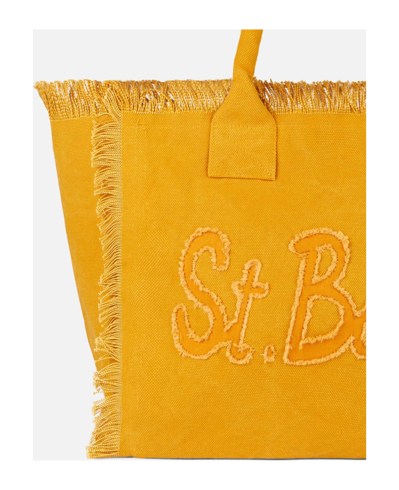 MC2 Saint Barth Vanity Ochre Canvas Shoulder Bag - YELLOW