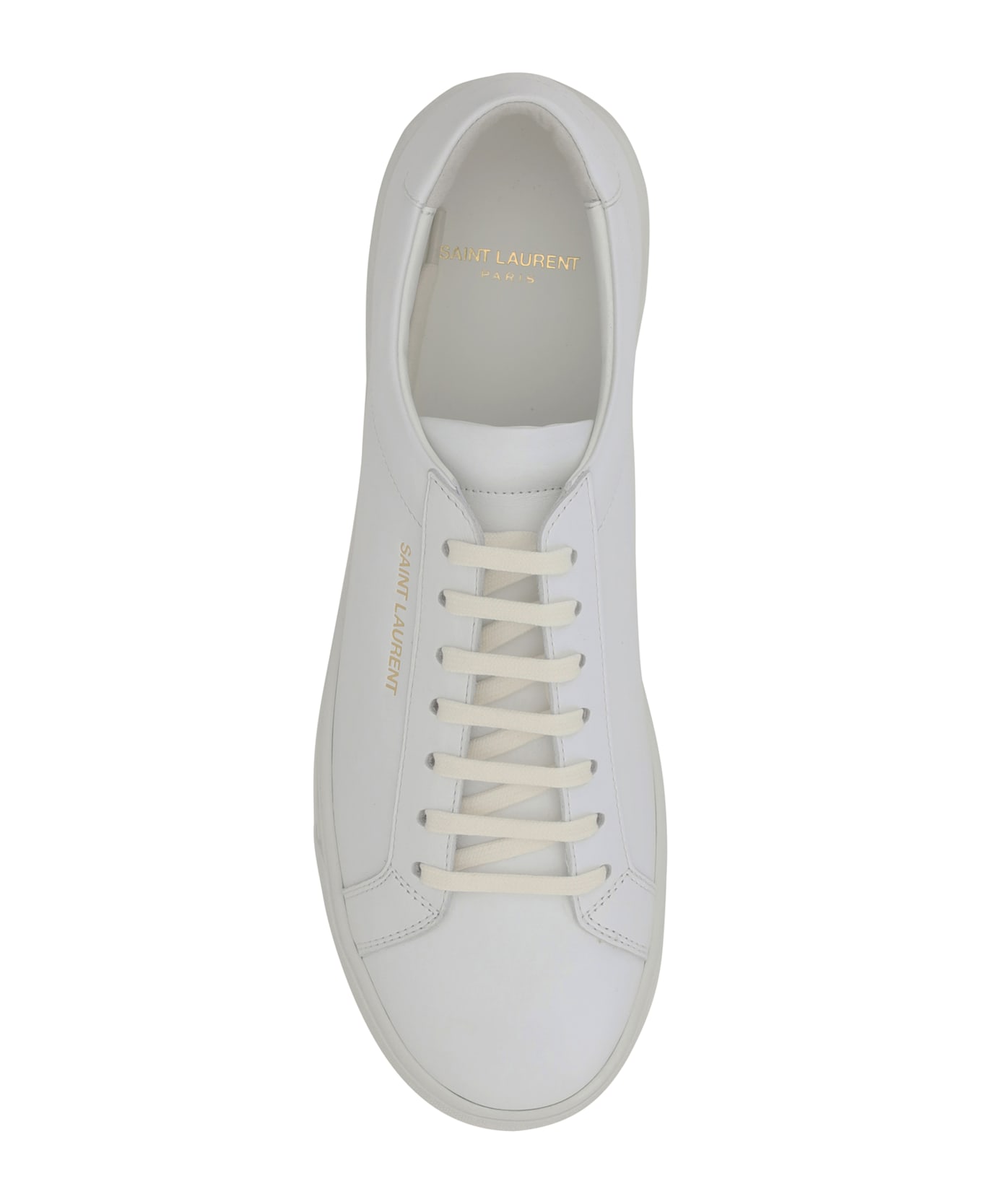 Saint Laurent Leather Sneakers - Bianco スニーカー