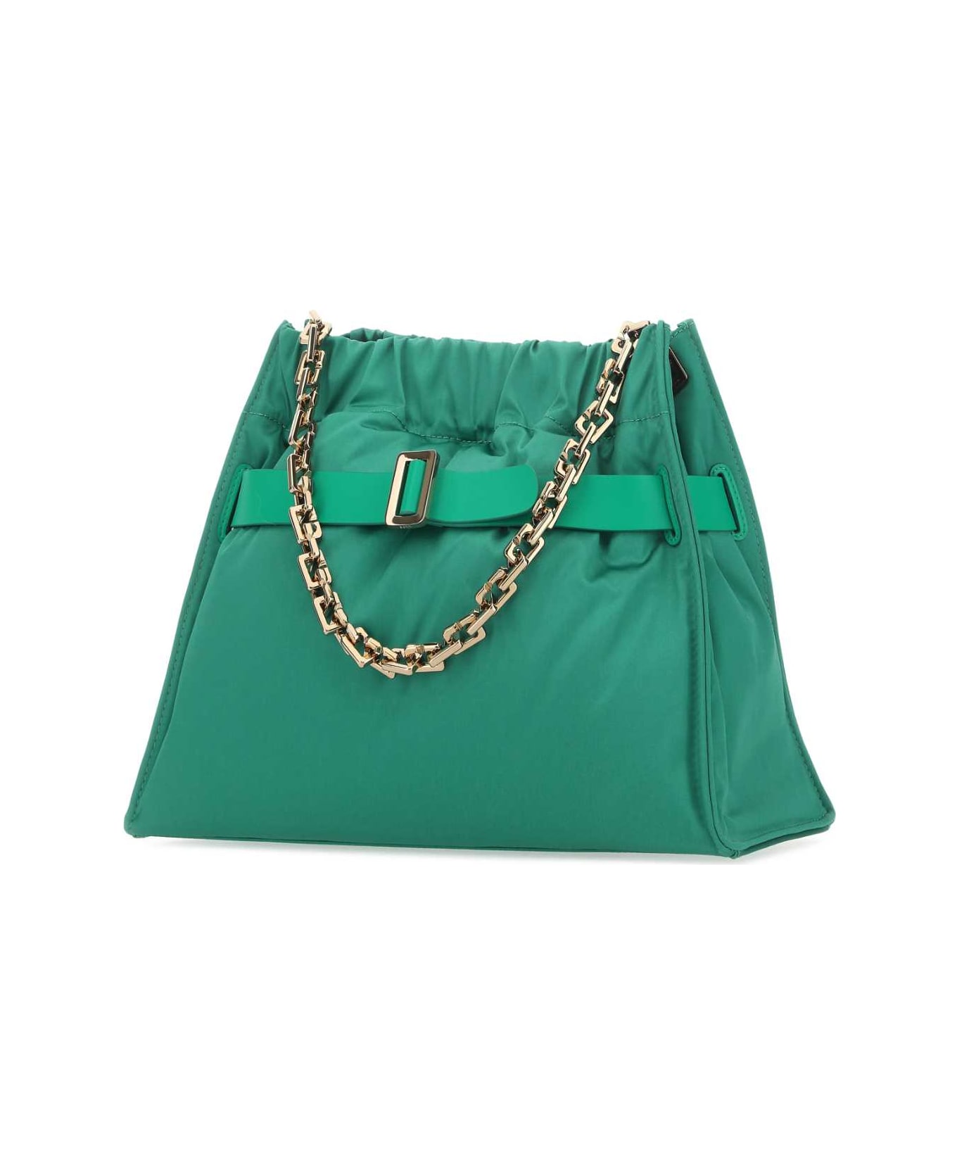 BOYY Emerald Green Nylon Scrunchy Jumbo Handbag - EMERALD