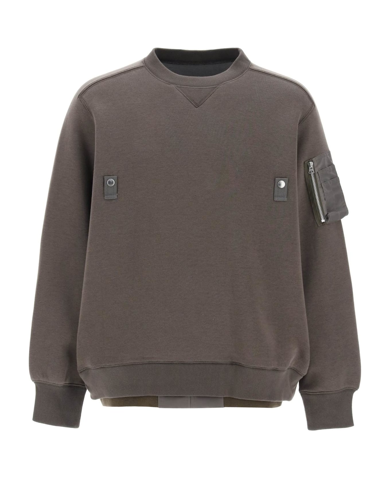 Sacai Double Hem Sweatshirt - TAUPE (Grey)
