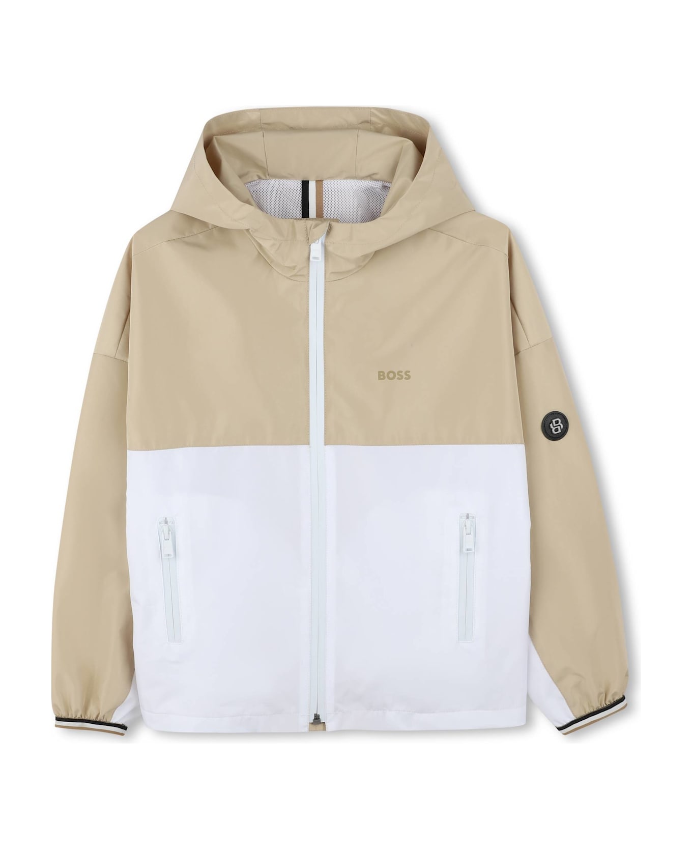 Hugo Boss Giubbino Con Logo - Beige