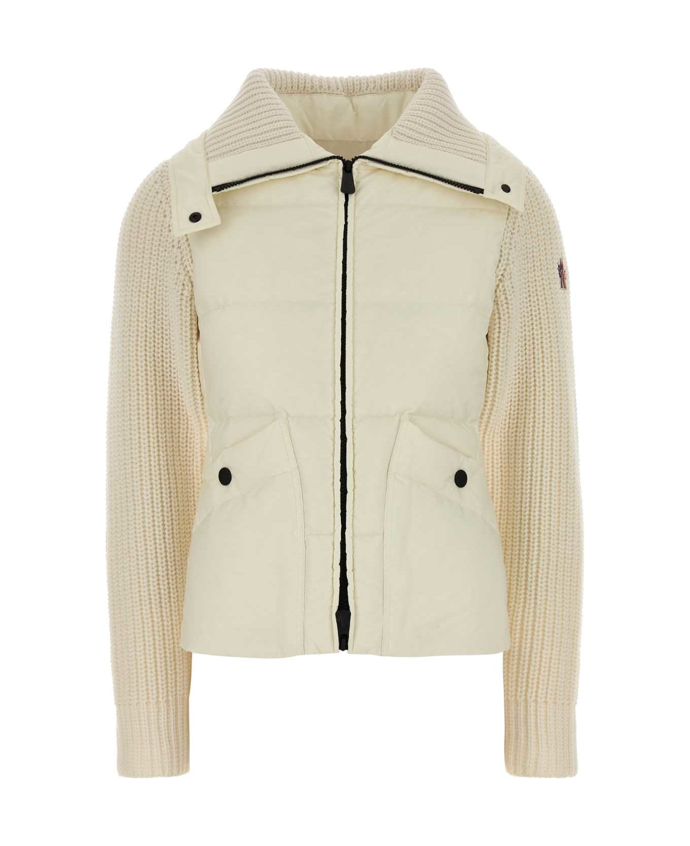 Moncler Grenoble Ivory Wool Cardigan - 034