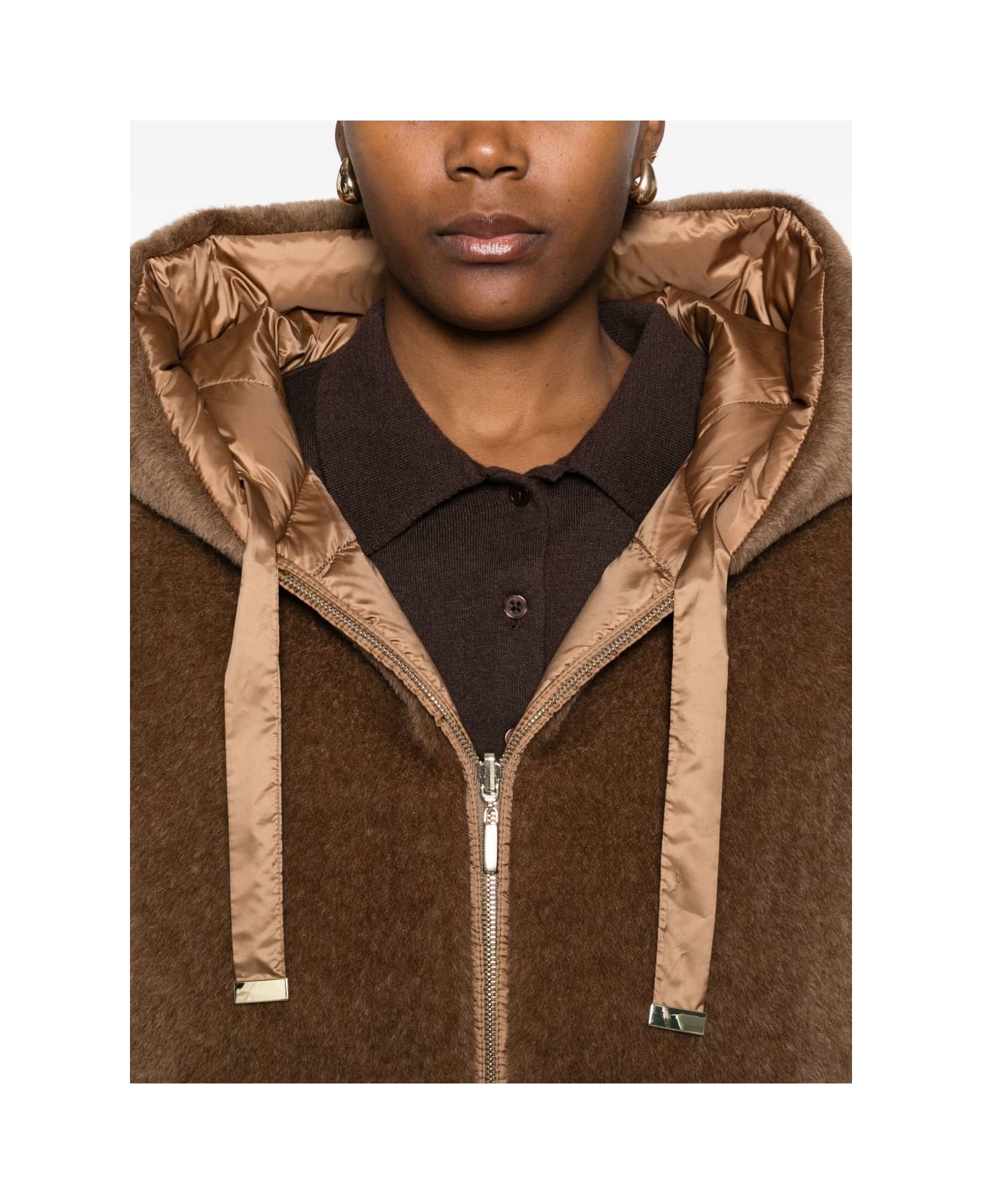 Max Mara The Cube Max Mara Olivia Hooded Coat - Beige