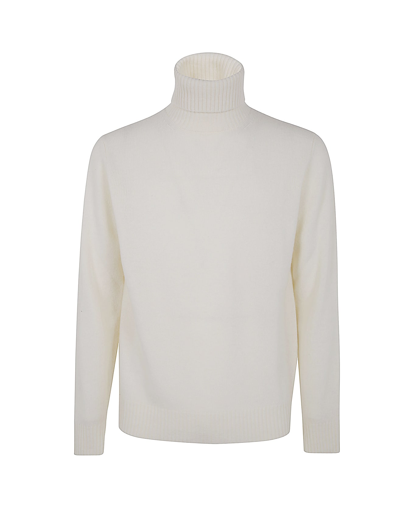 Nuur Long Sleeves Turtle Neck - White