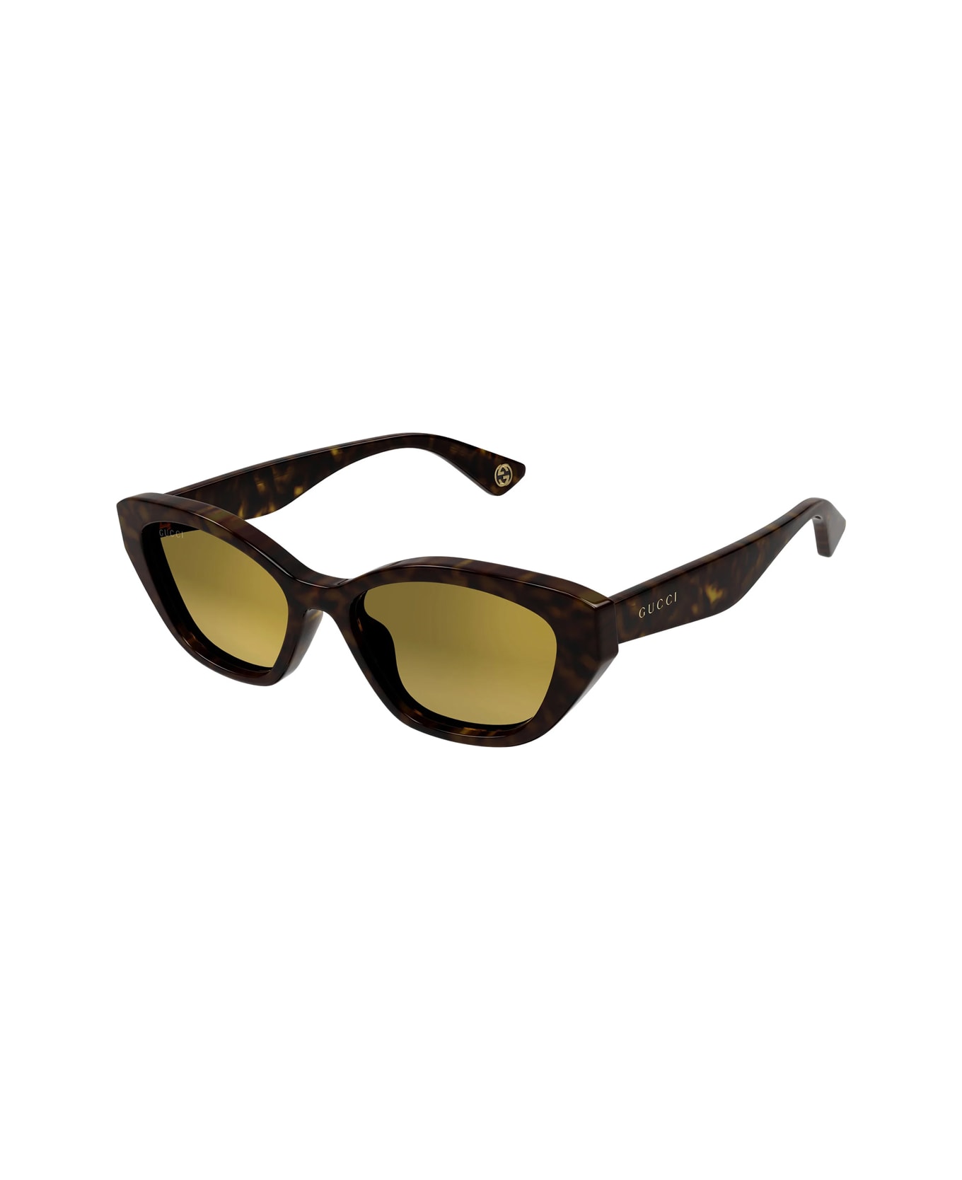 Gucci Eyewear Gg1638s Linea Lettering 002 Havana Gold Sunglasses - Marrone