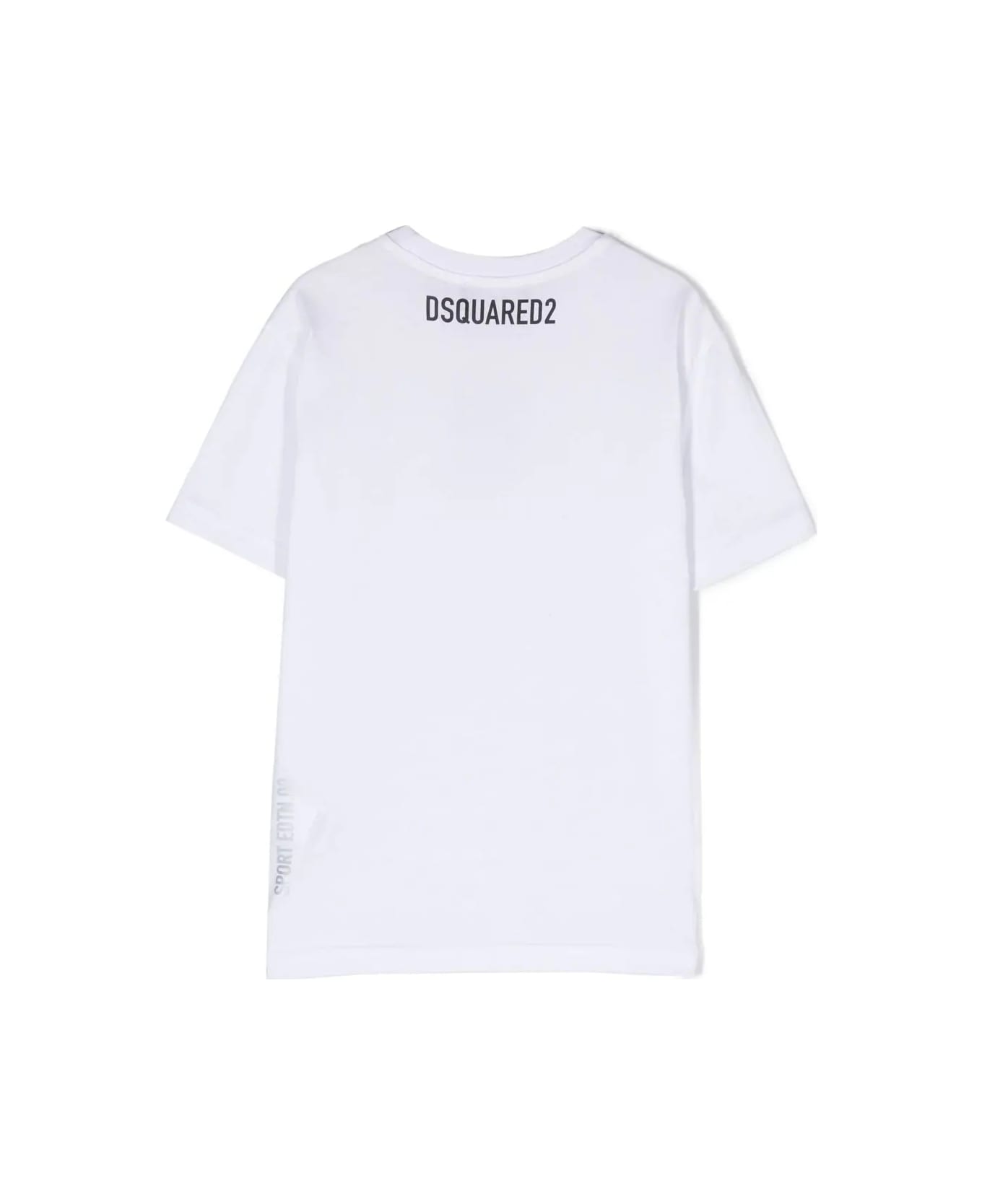 Dsquared2 Printed T-shirt - White ニットウェア＆スウェットシャツ
