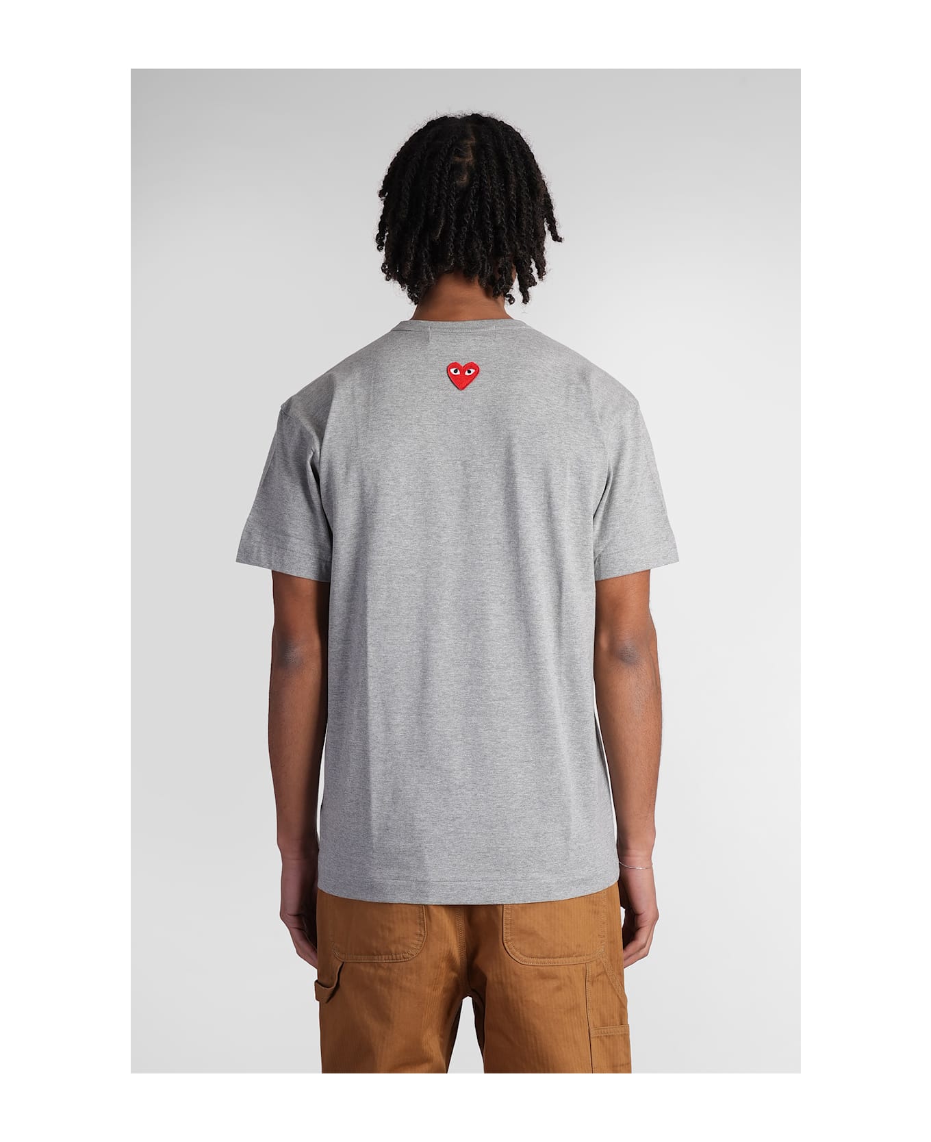 Comme des Garçons Play T-shirt In Grey Cotton - grey