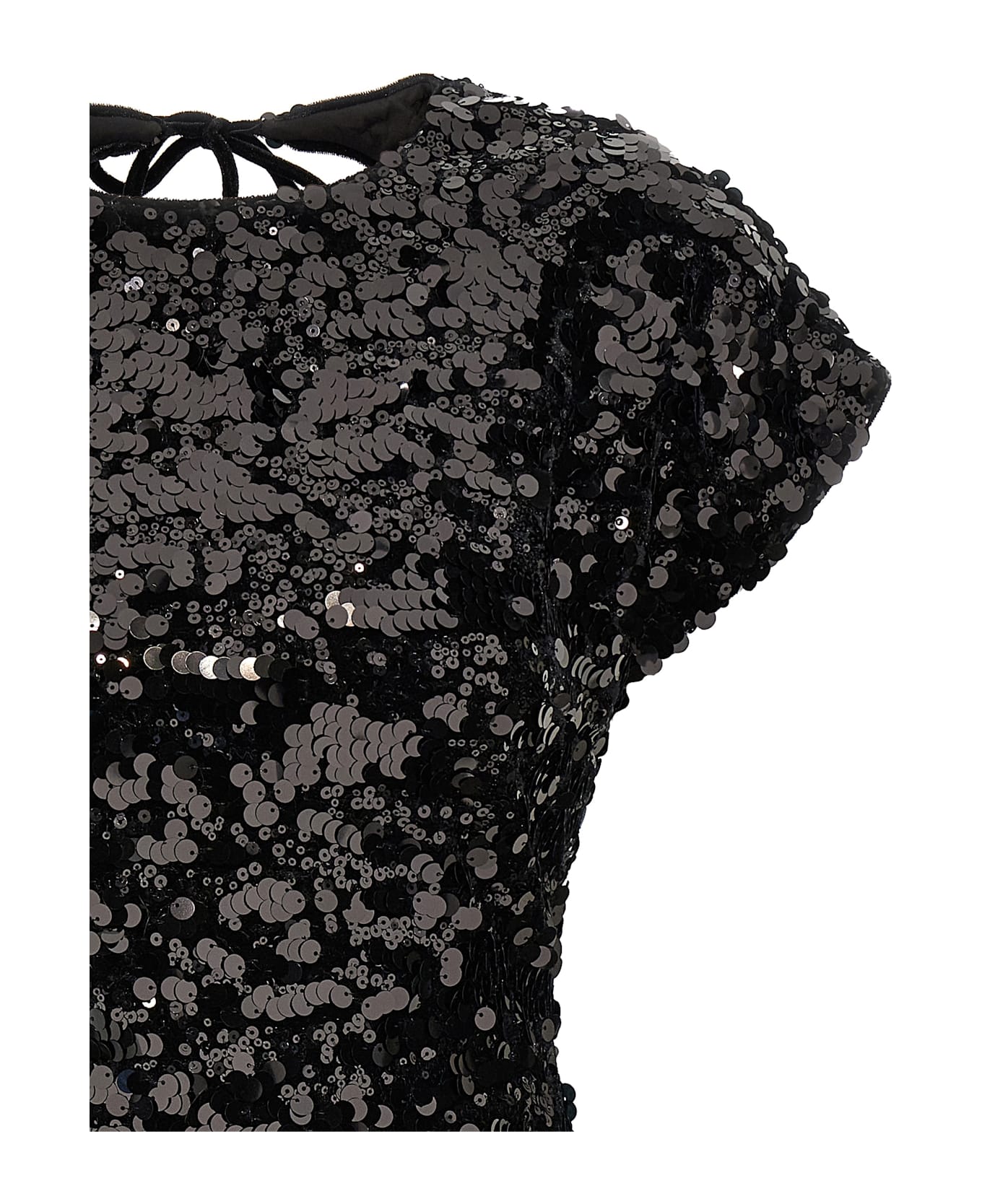 Ganni Velvet Sequins Mini - Nero