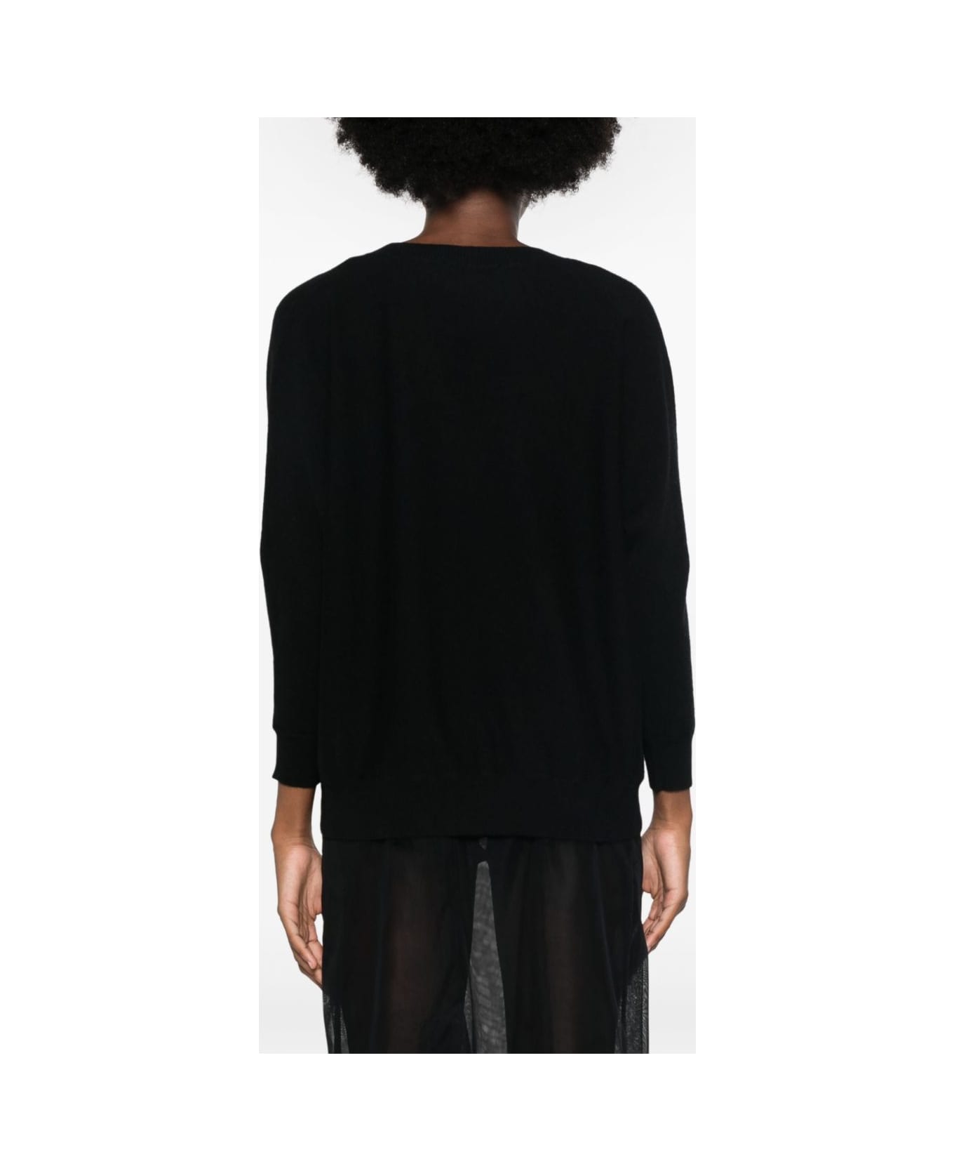 Lisa Yang Black Cashmere Knit Sweater - Black