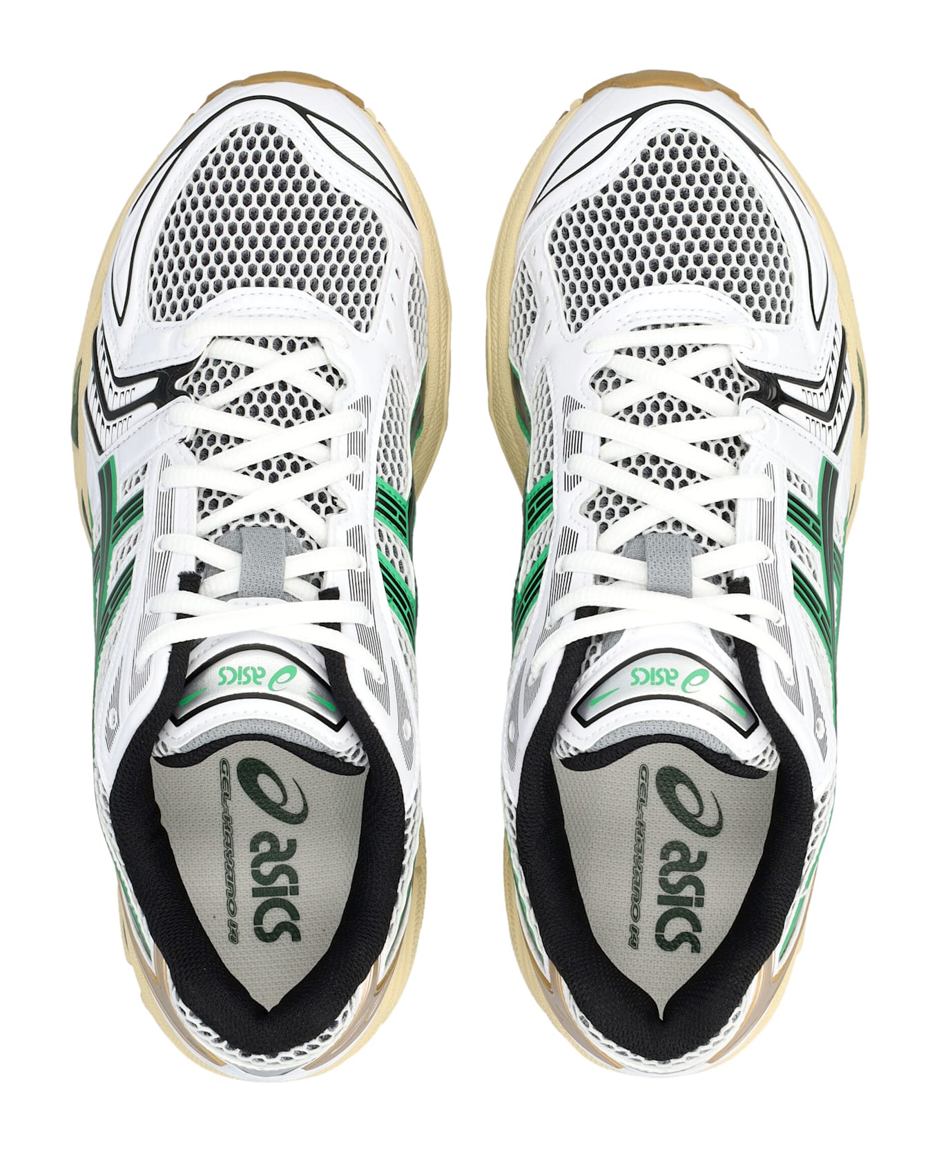 Asics Gel-kayano 14 Mesh And Faux Leather Sneakers - WHITE/HINOKI BEIGE