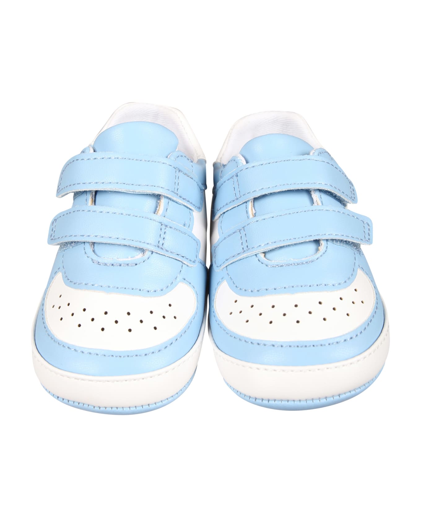 Calvin Klein Light Blue Sneakers For Baby Boy With Logo - Light Blue