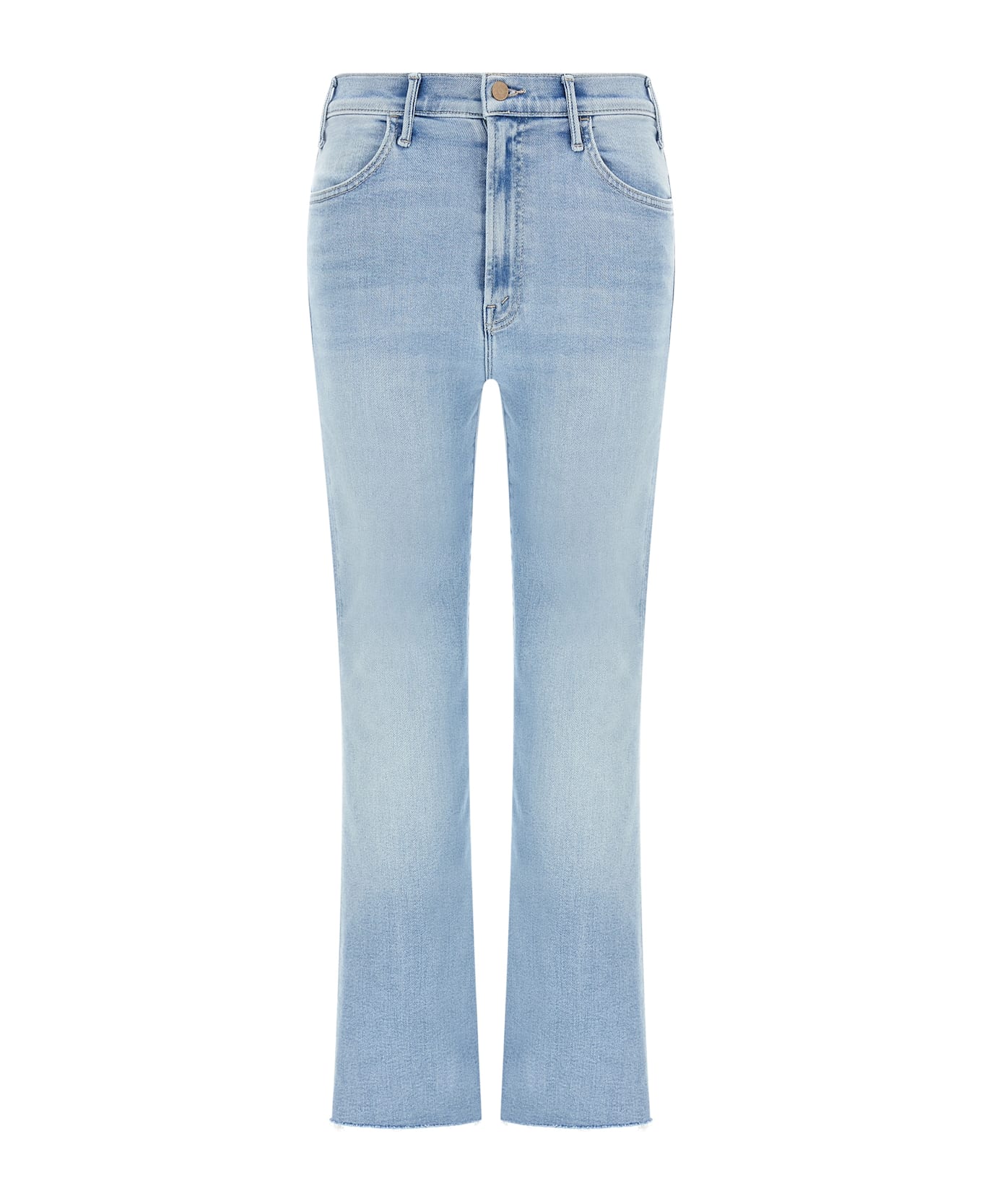 Mother 
the Hustler Ankle Fray
 Jeans - Light Blue