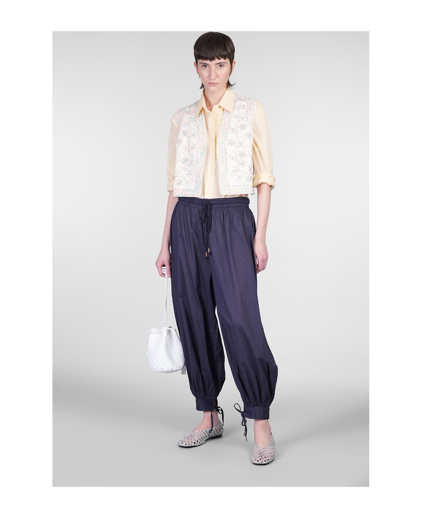 Antik Batik Mirabel Pants In Blue Cotton - blue