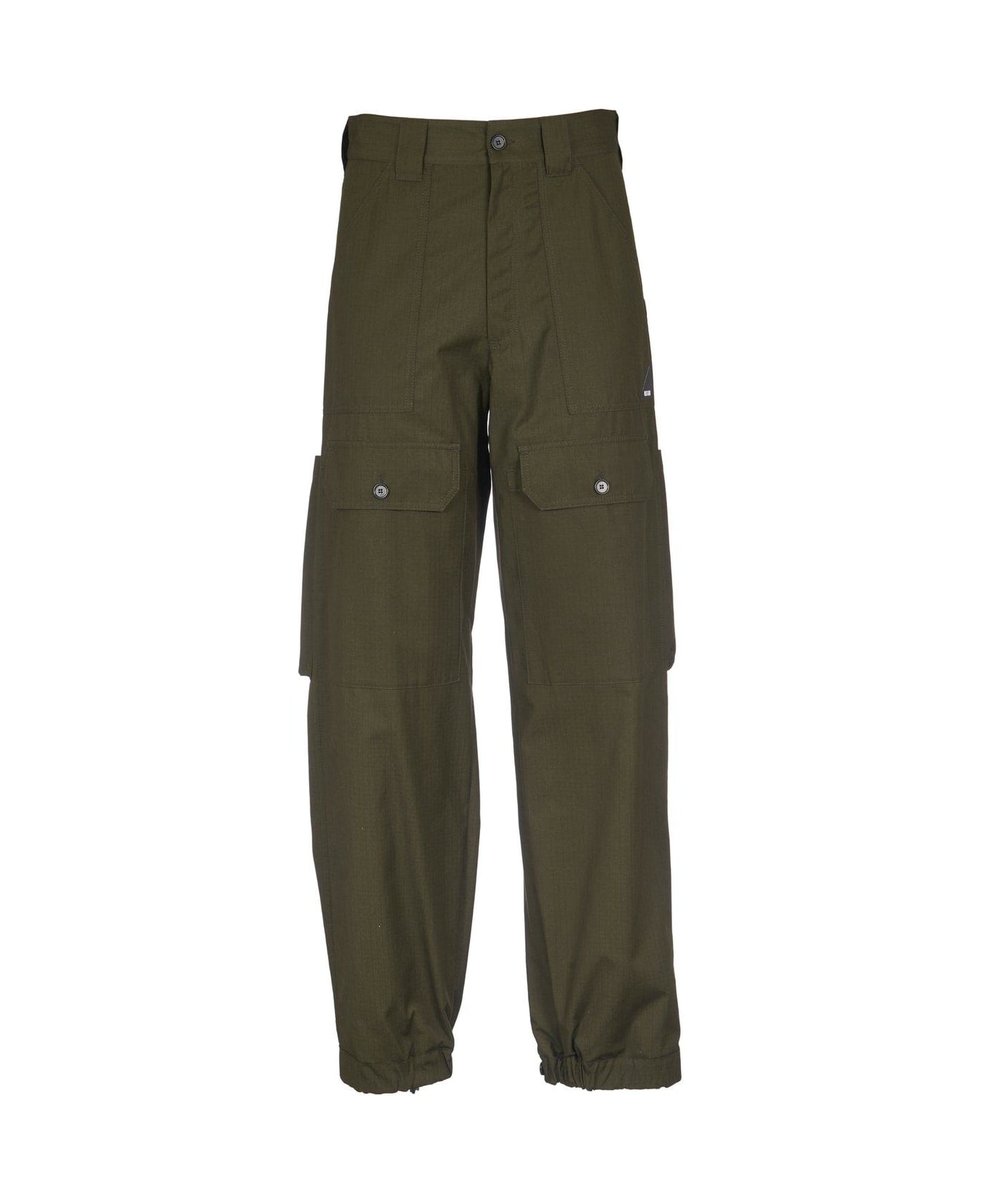MSGM Cargo Tapered Trousers - GREEN