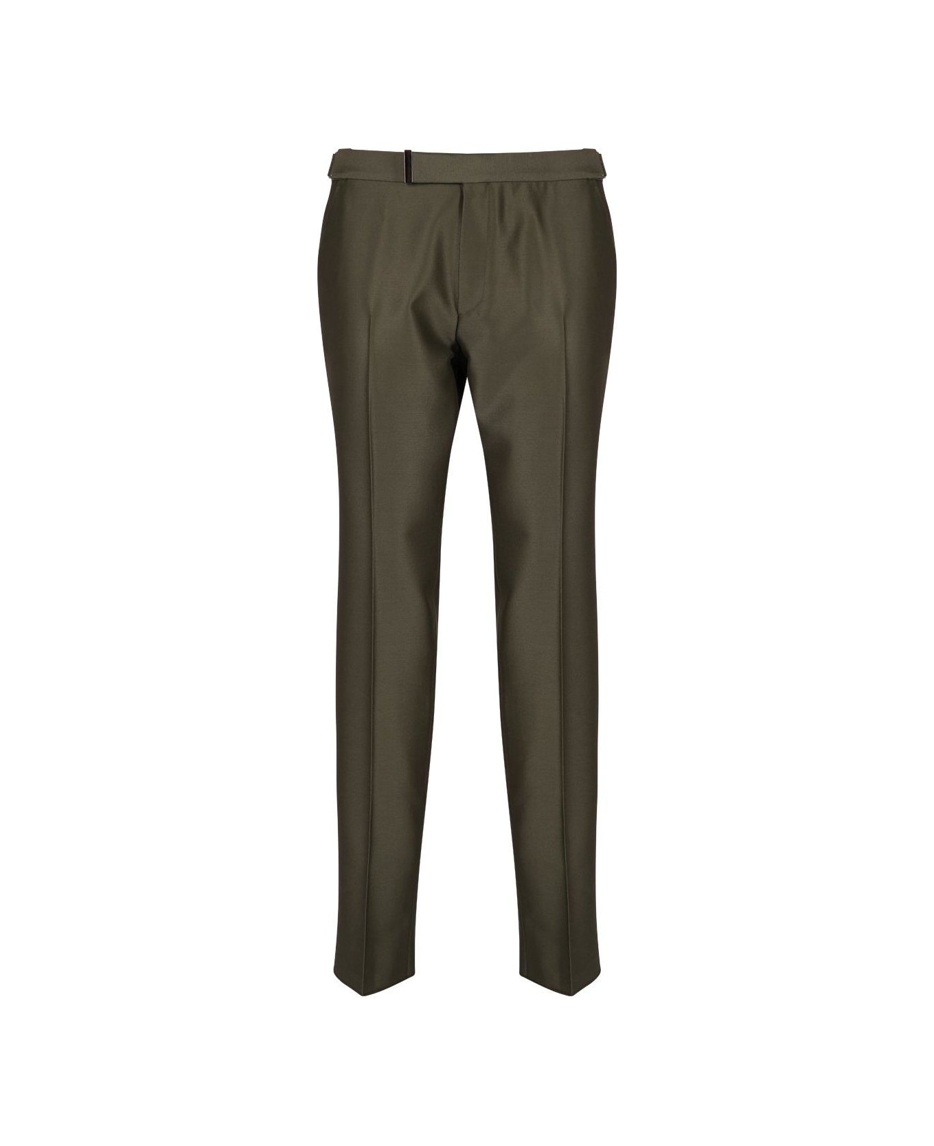 Tom Ford Pressed-crease Tapered Leg Trousers - Foresta ボトムス