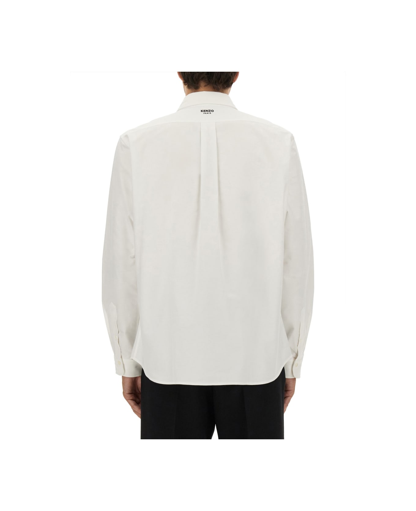 Kenzo Shirt With "boke Flower" Embroidery - WHITE