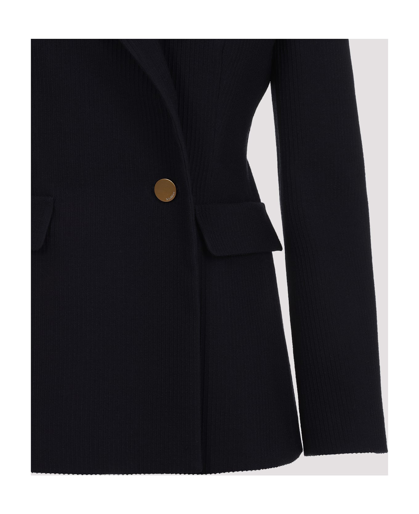 Max Mara Pagano Double Breasted Cordonetto Jacket - Blu Marino