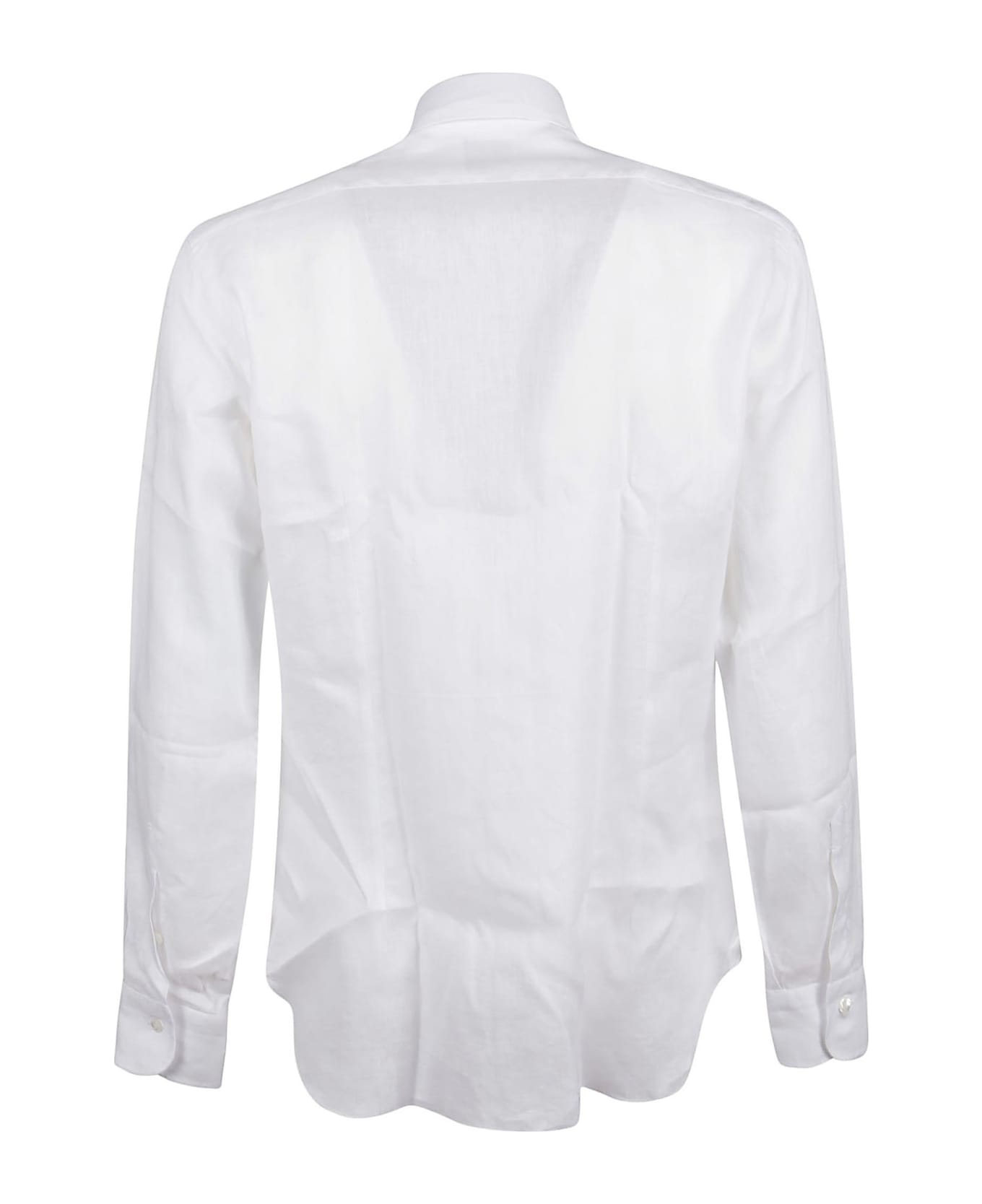 Barba Napoli Long Sleeve Shirt - Bianco