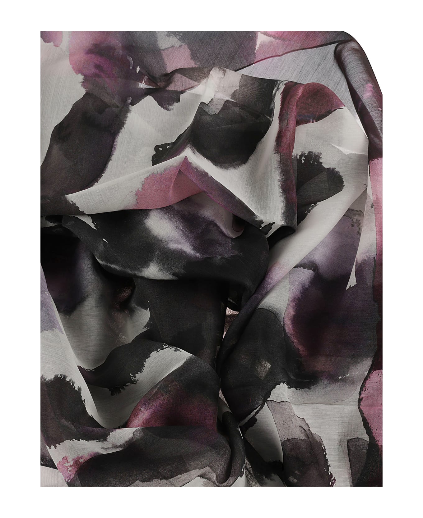 Alexander McQueen Printed All-over Scarf - Pink/Black